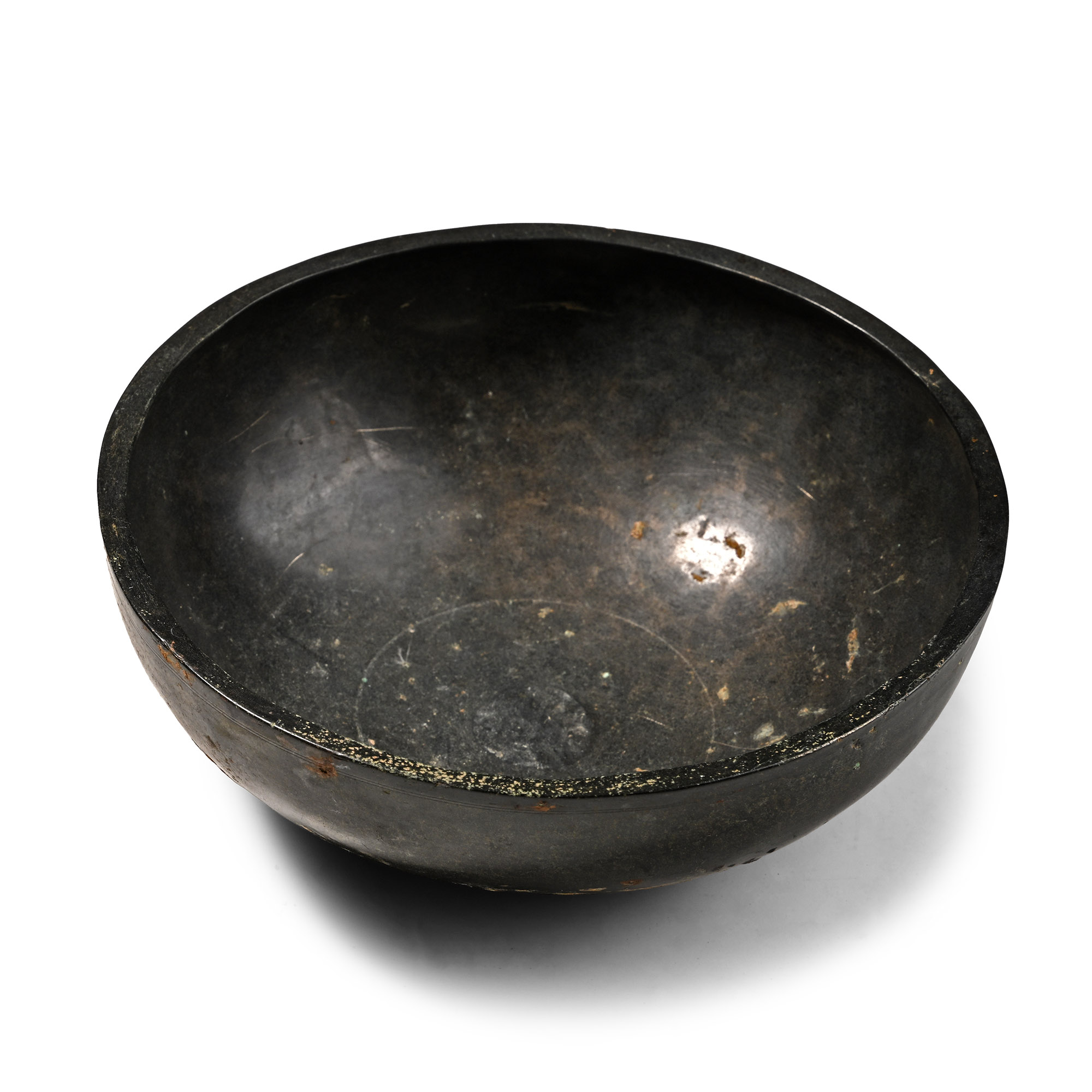 Western Asiatic Bronze Bowl with Heavy Rim