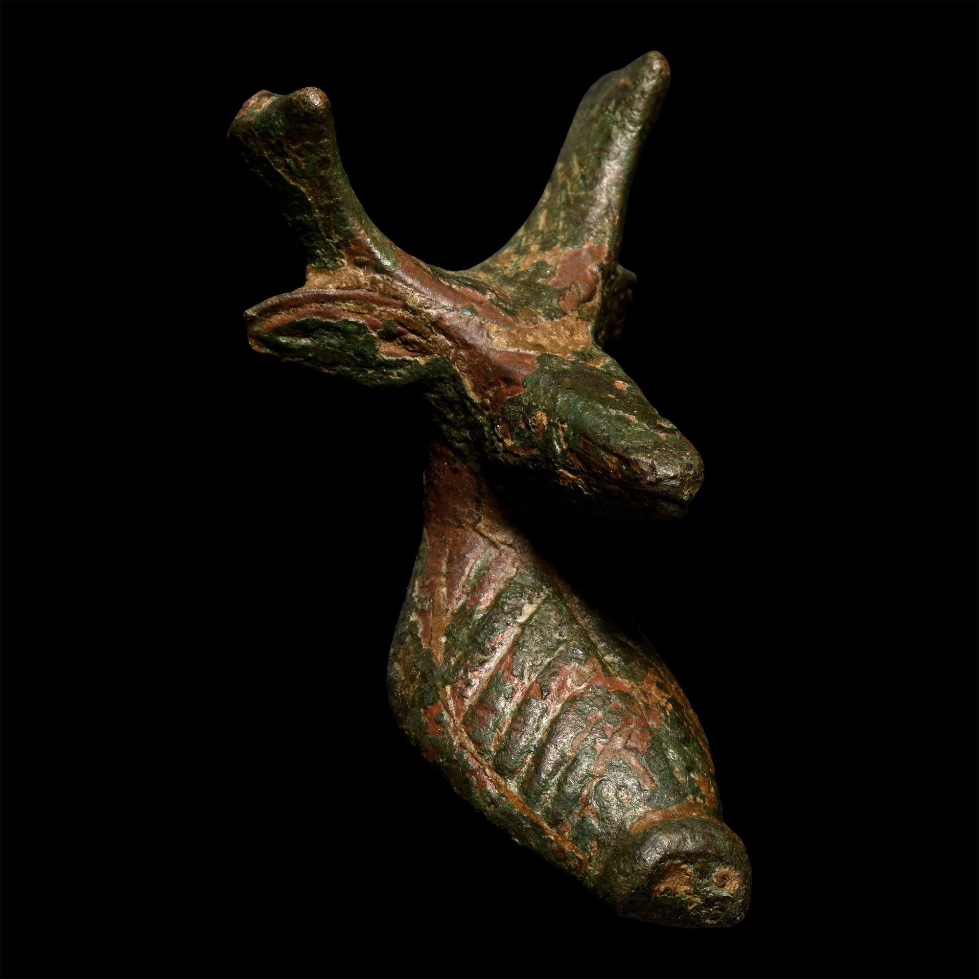 Celtic Bronze Deer Bowl Mount