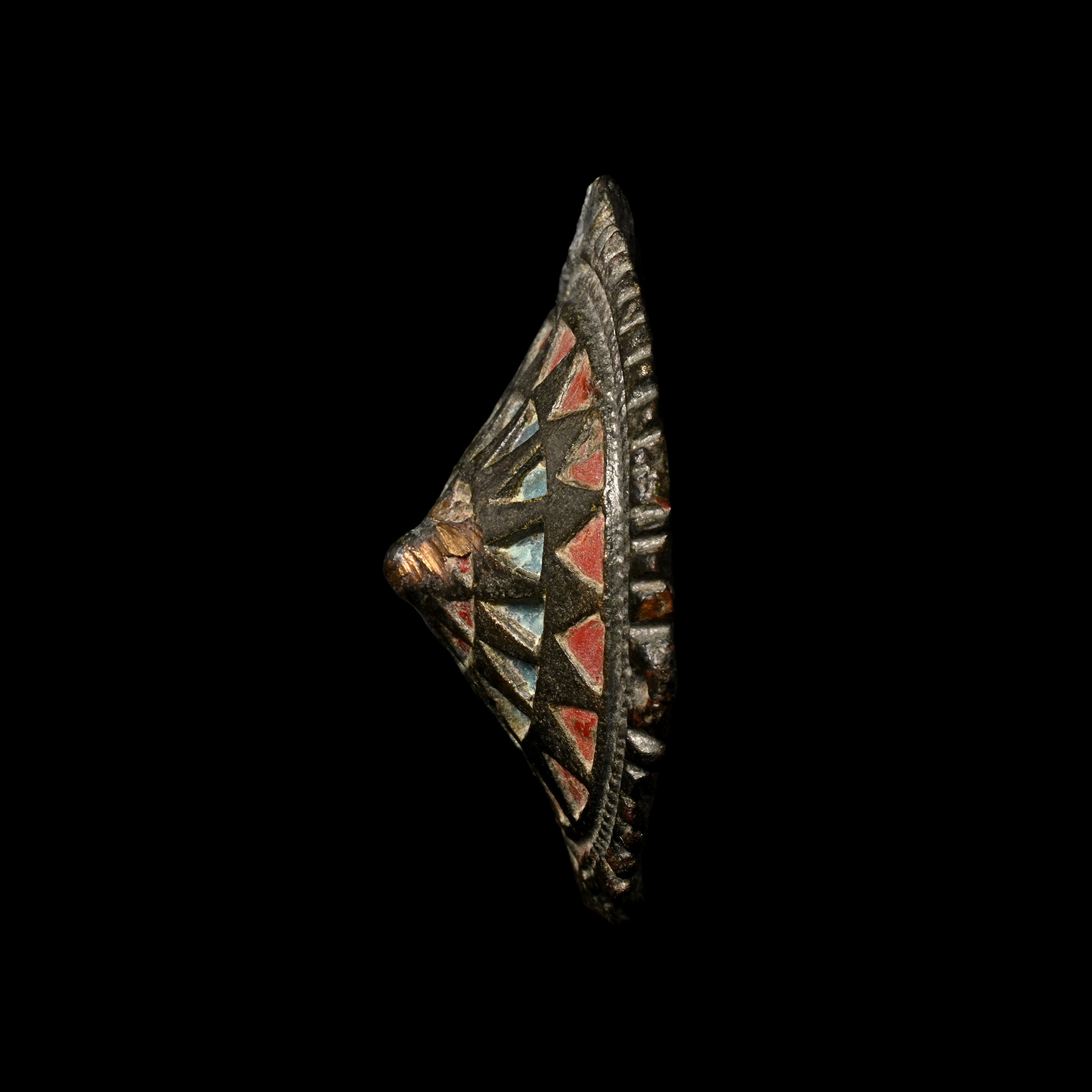 Roman Enamelled Bronze Umbonate Brooch