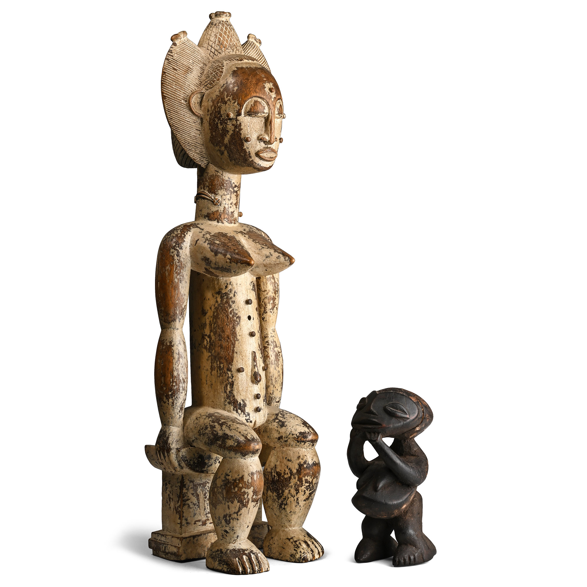 African Wooden Tribal Figure Collection