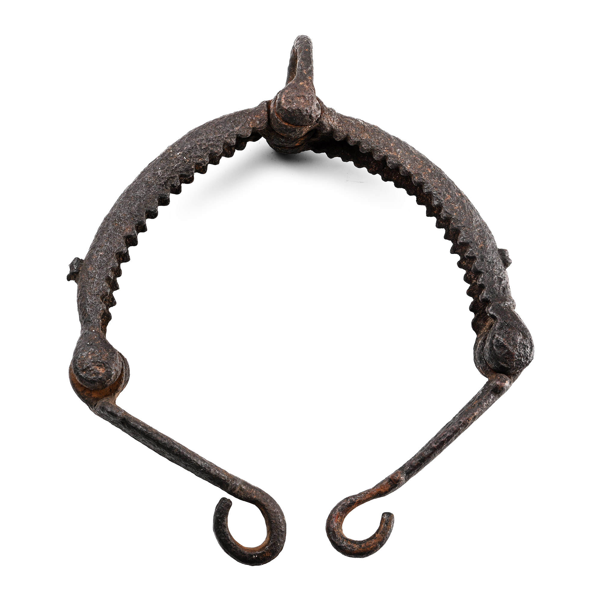 Serrated Articulated Iron Leg Shackle