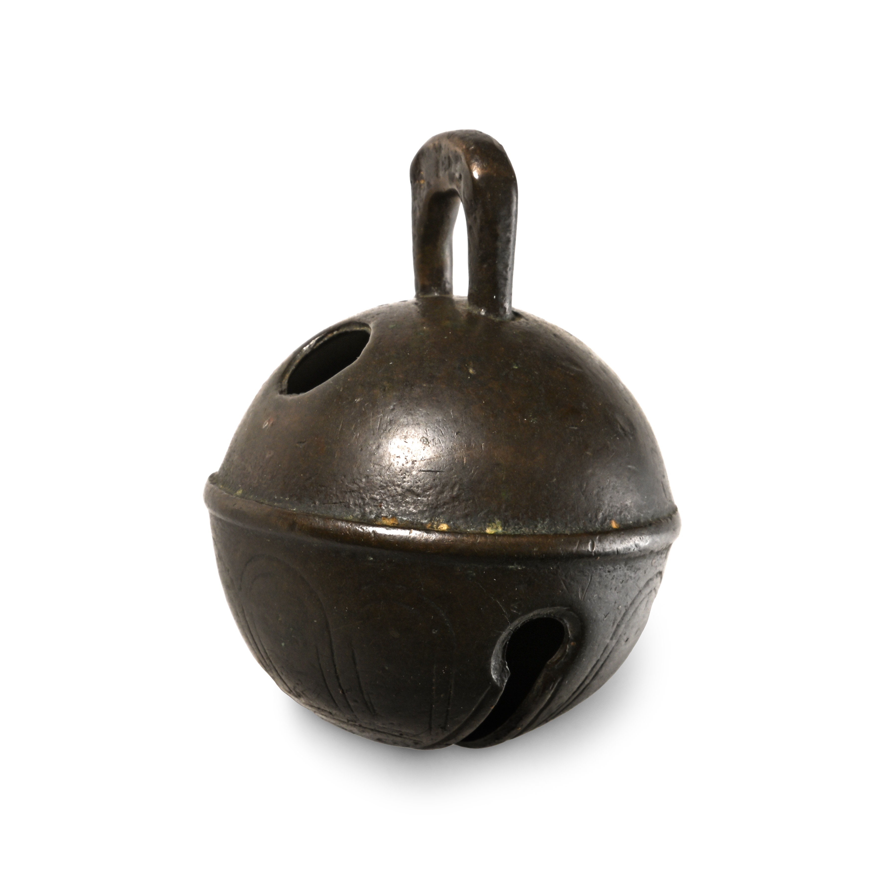Large Post Medieval Bronze Rumbler Bell with 'R W' Initials for Robert Wells of Aldbourne