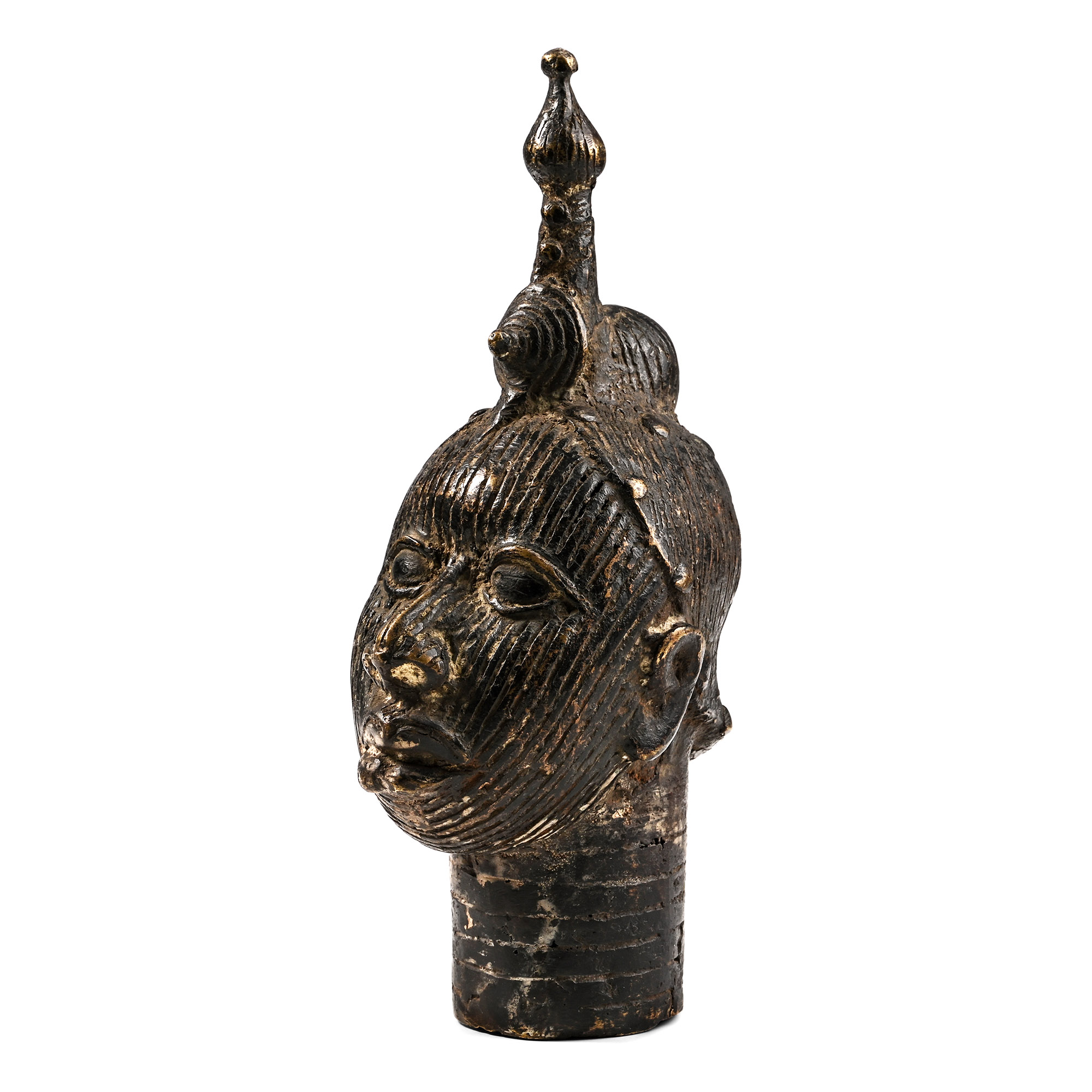 Benin Bronze Vintage Ife Head of an Ini Figure