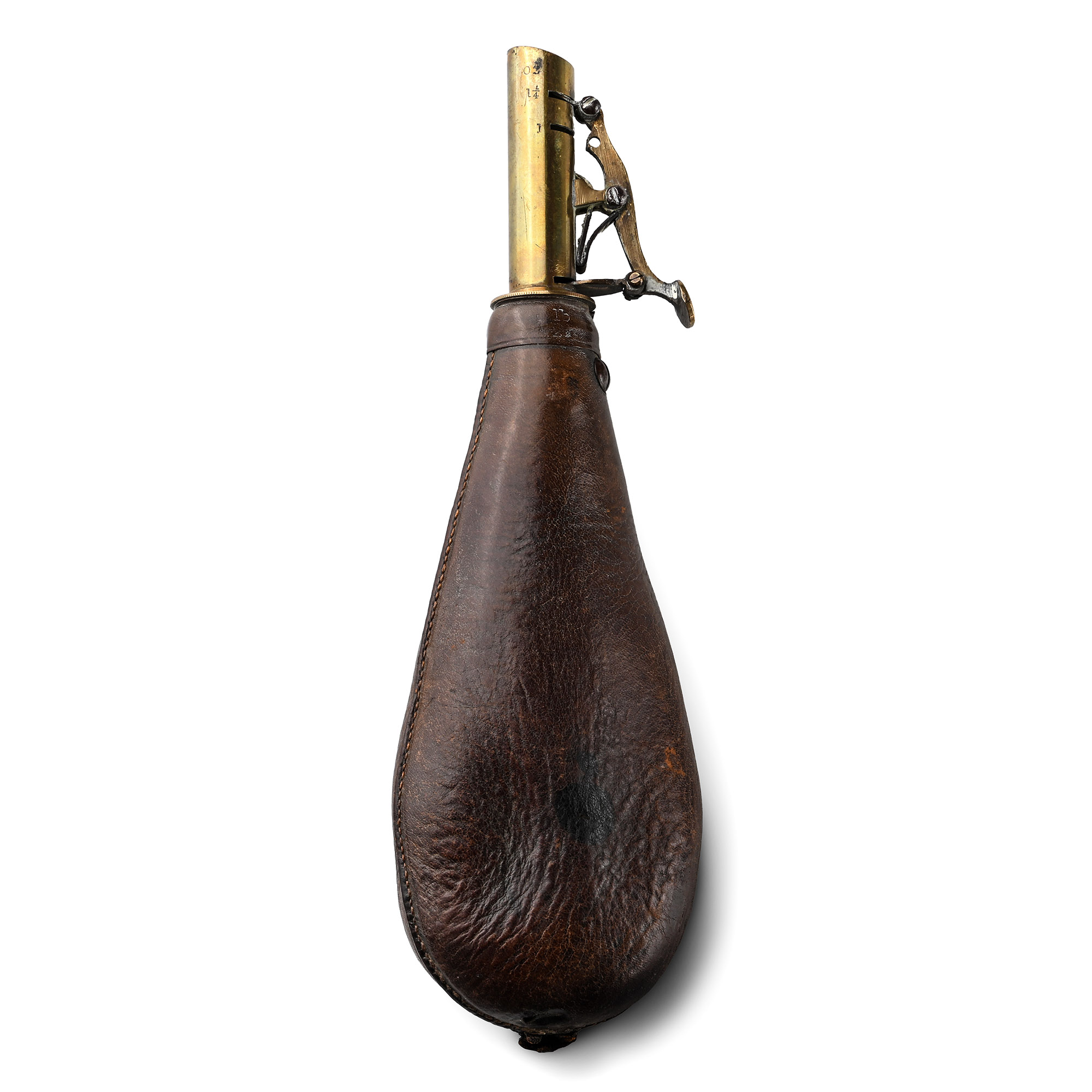 Post Medieval Leather Powder Flask