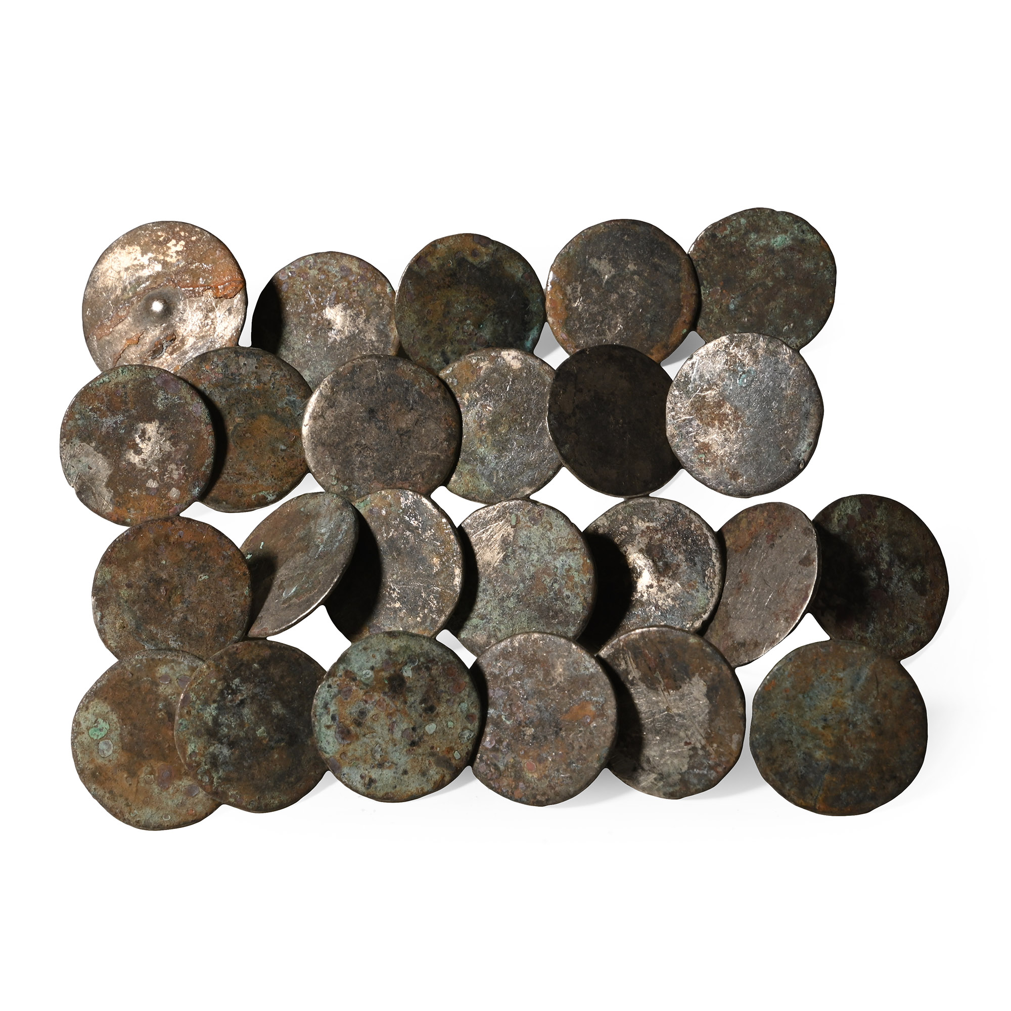 Large Viking Age Tinned Bronze Horse Harness Decoration Group