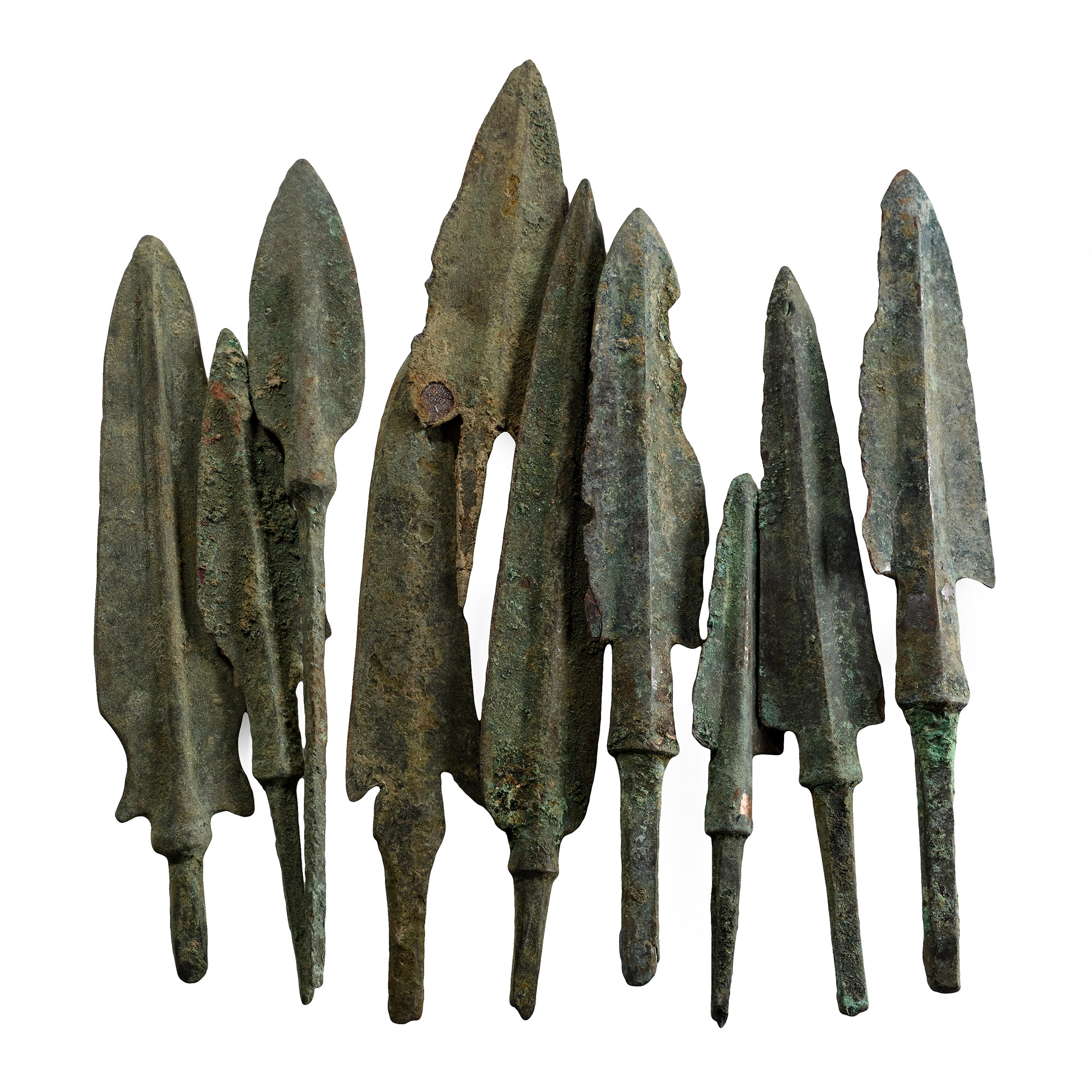 Western Asiatic Mounted Bronze Arrowhead Group