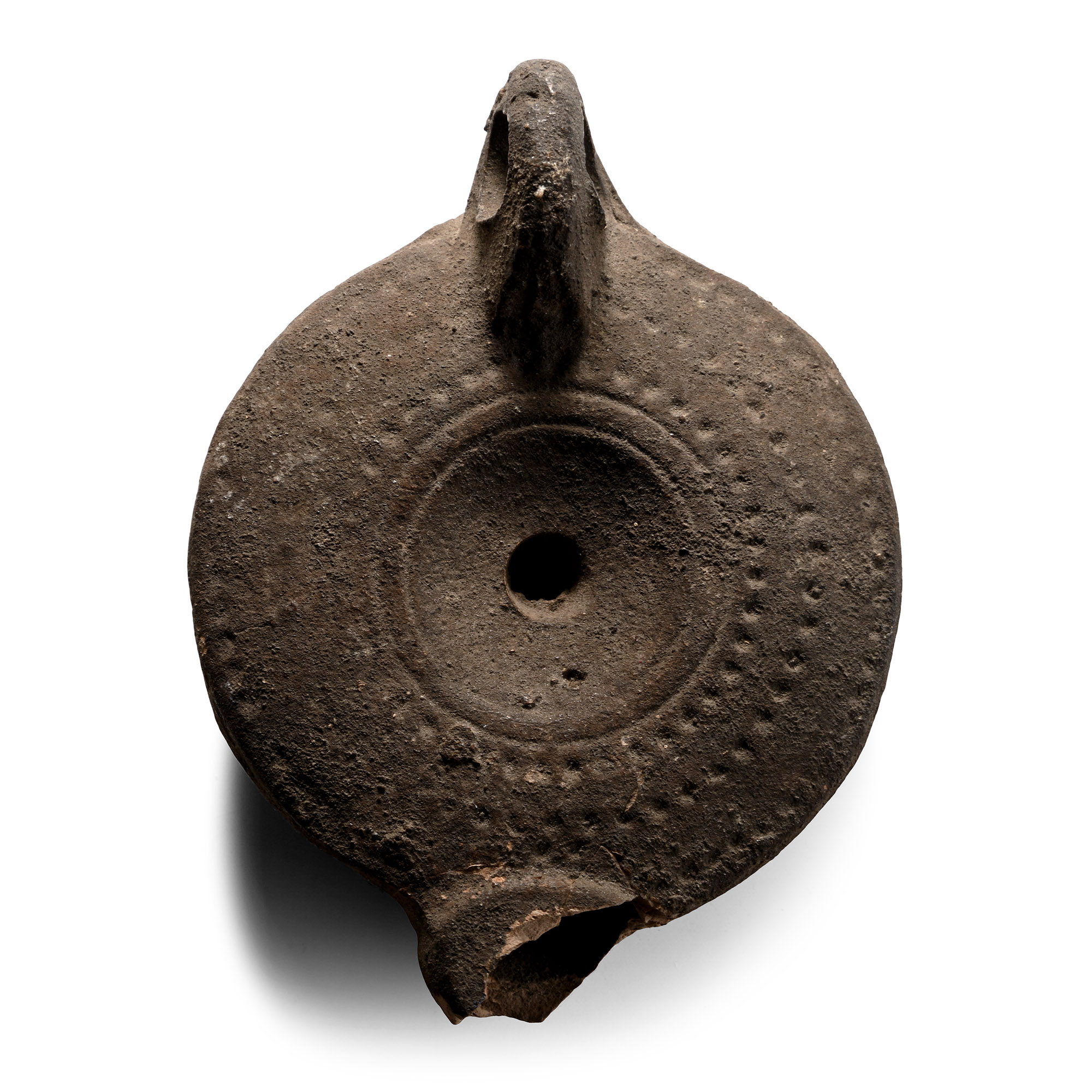 Romano-Egyptian Terracotta Toad Oil Lamp