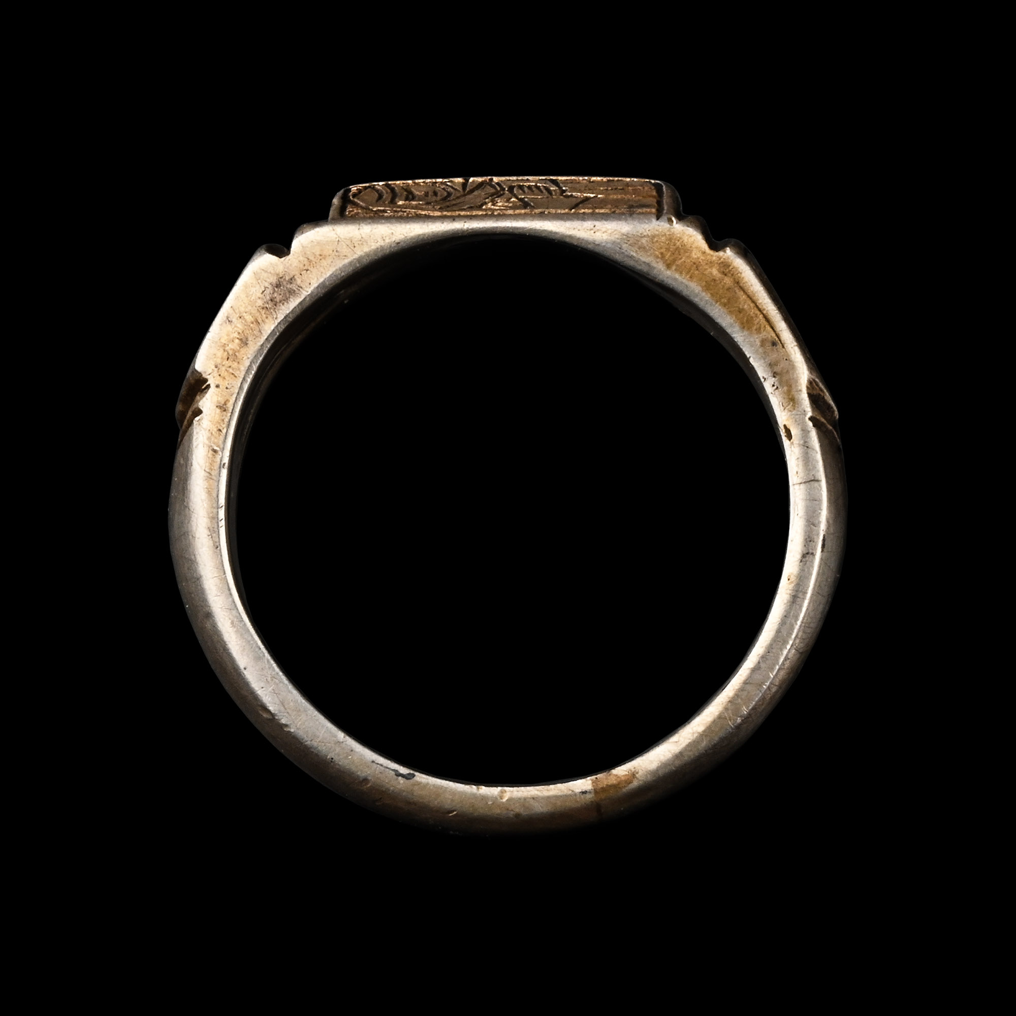 Medieval Silver-Gilt Iconographic Ring