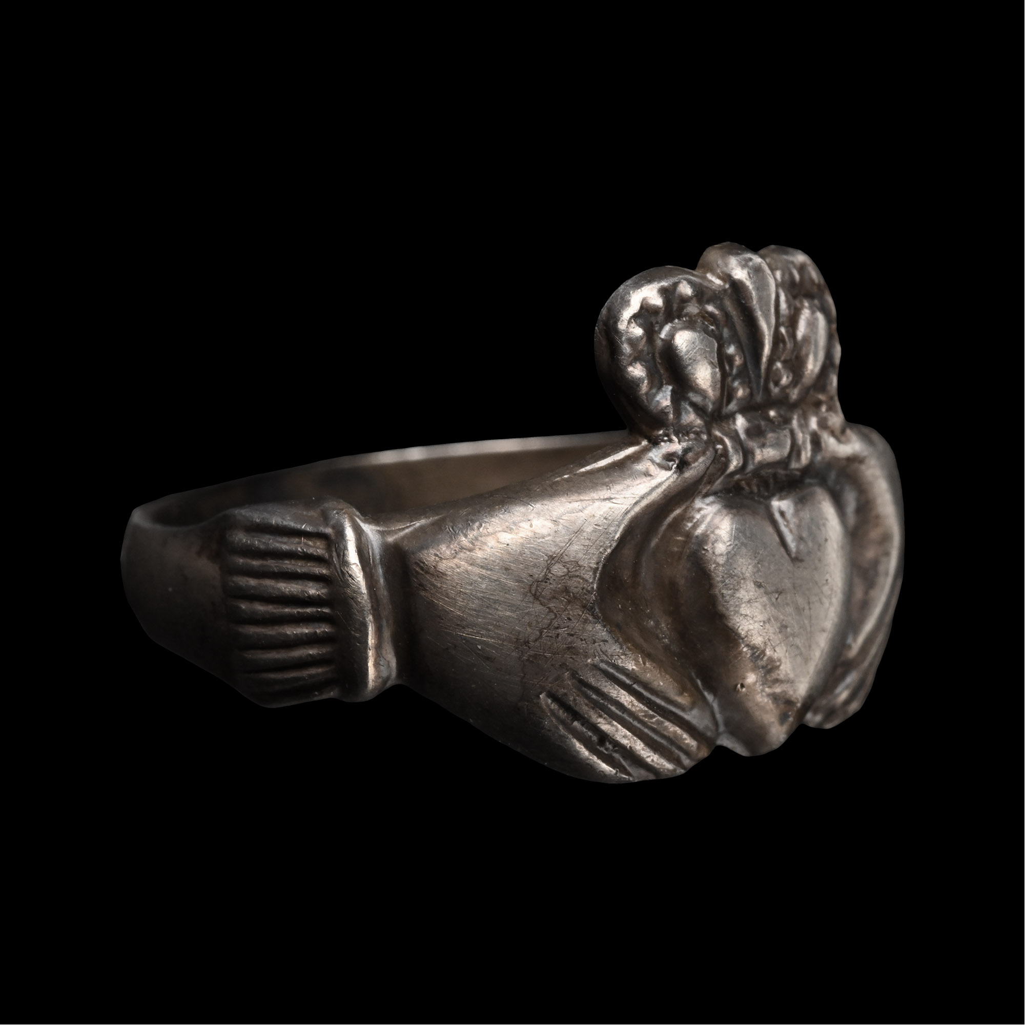 Stuart Period Silver-Gilt Claddagh Ring