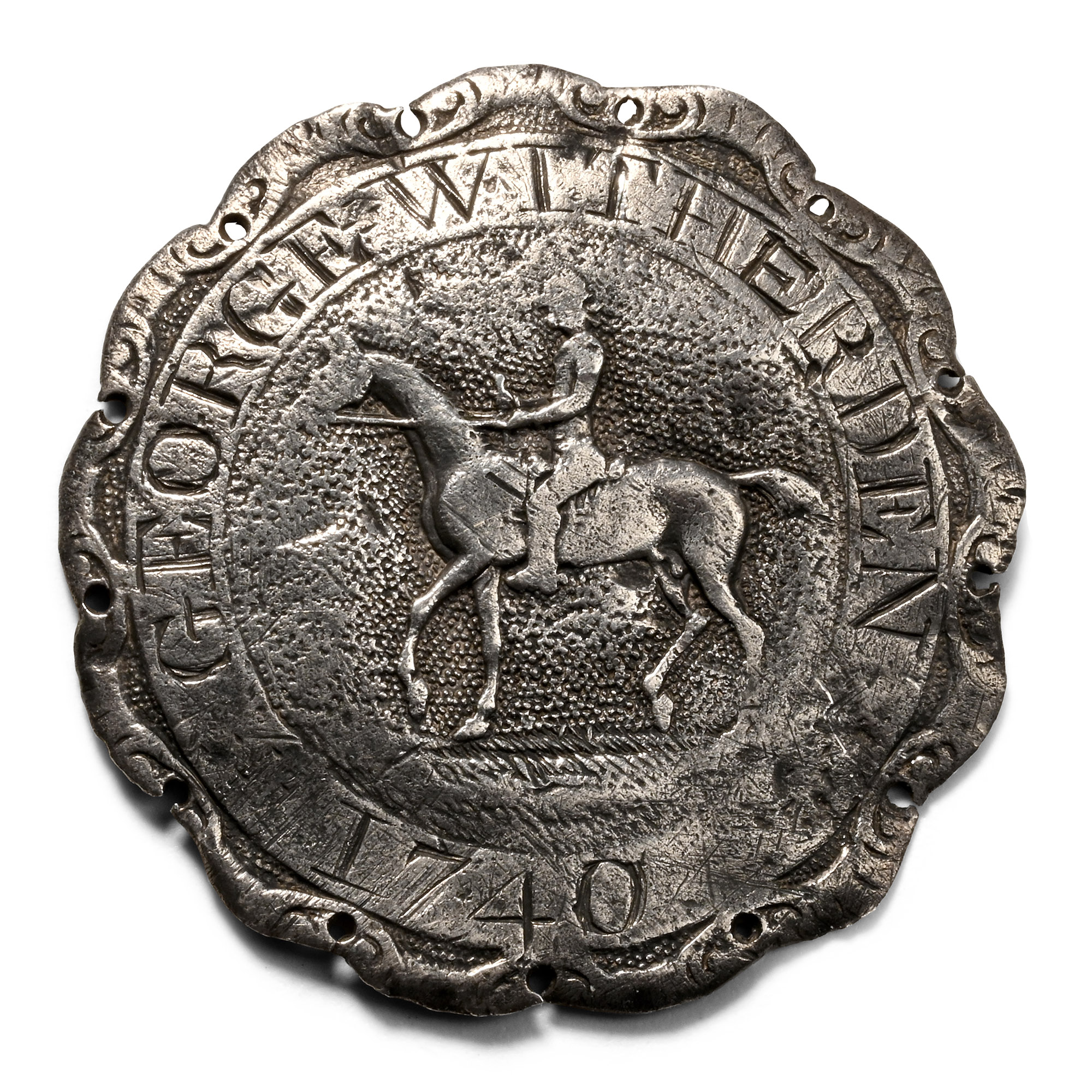 Georgian II Silver Swagger Stick Top of George Witherden