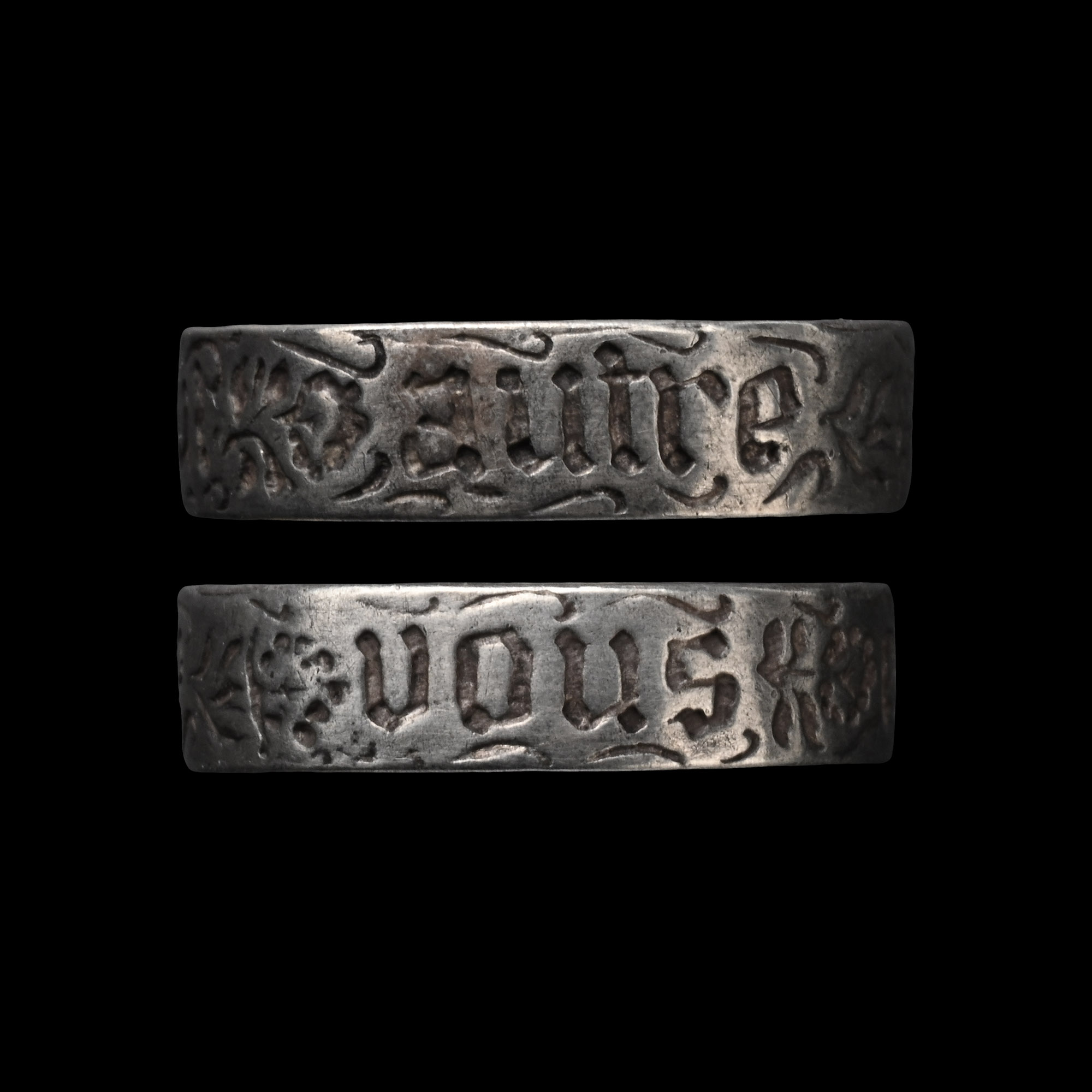 Medieval Silver 'You and No Other' Posy Ring