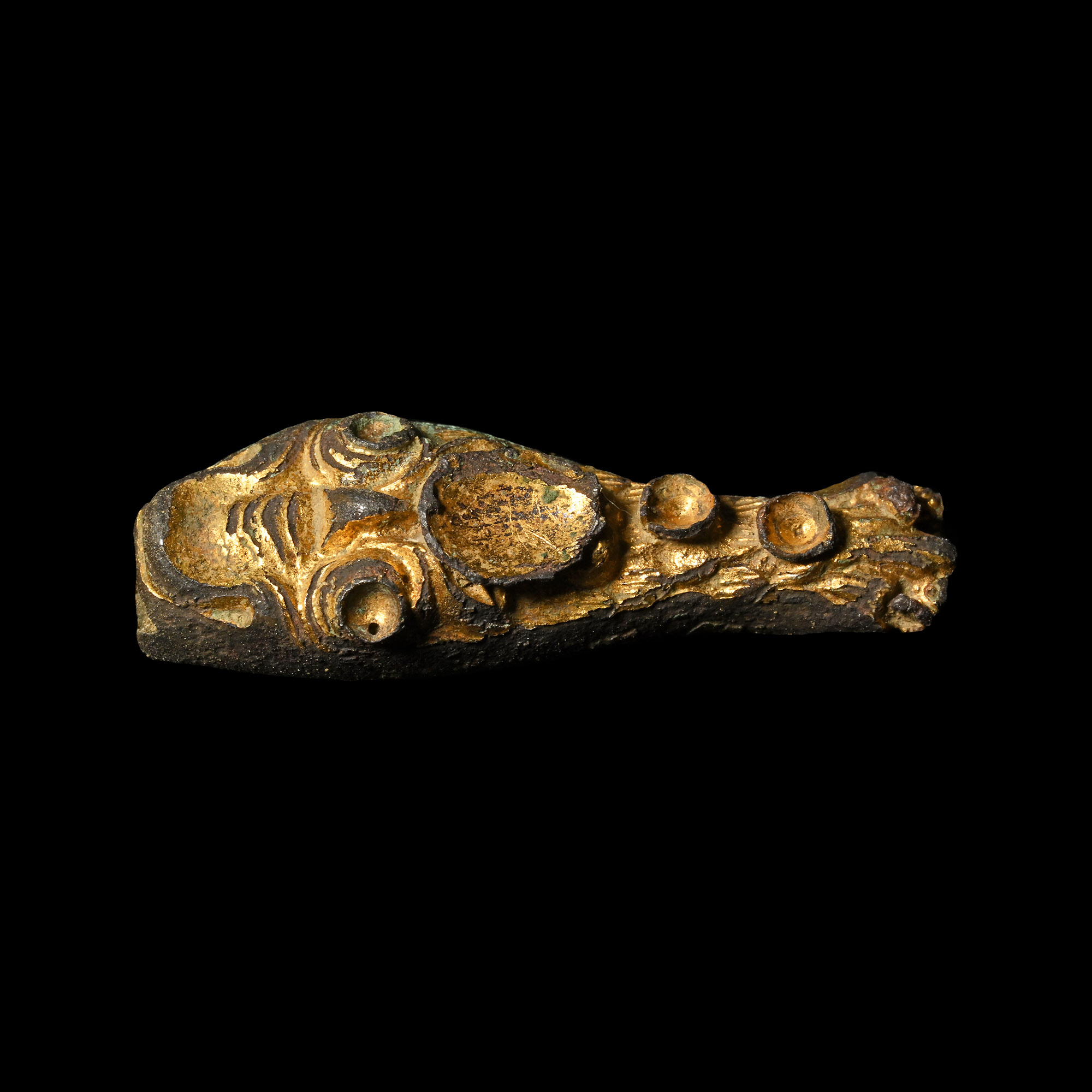 Anglo-Saxon Gilt-Bronze Zoomorphic Terminal