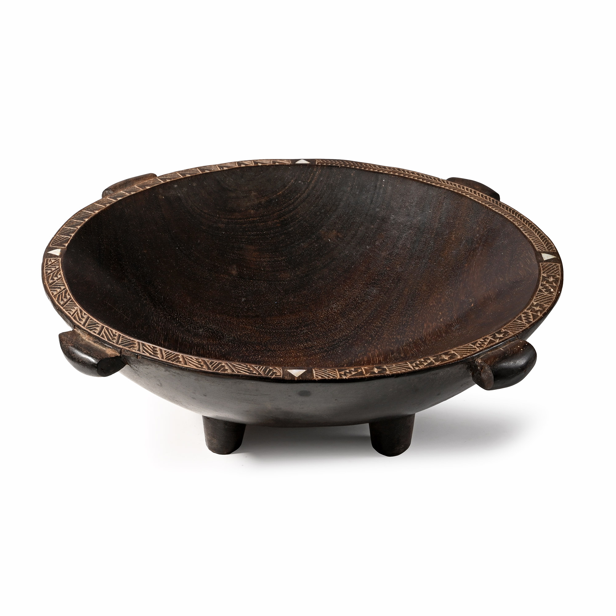 Large Pacific Islands Decorated Bowl