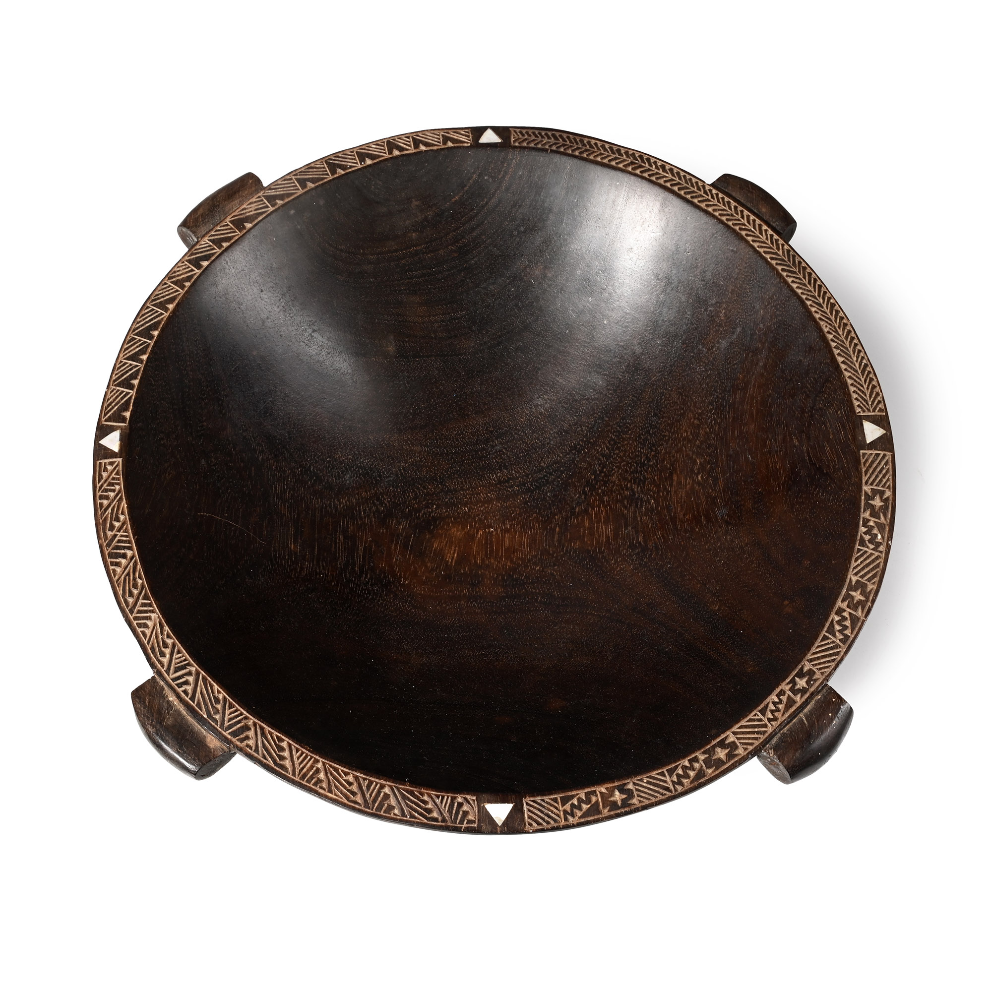 Large Pacific Islands Decorated Bowl