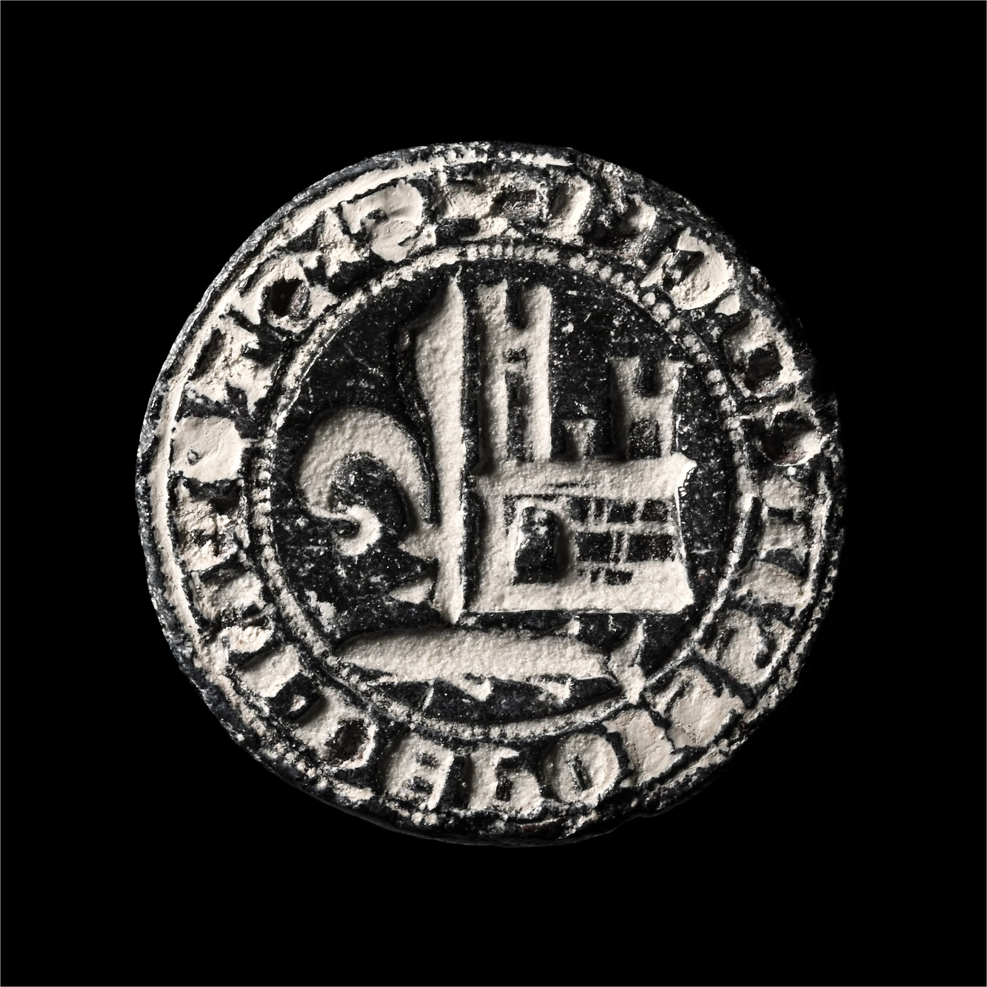 Medieval Bronze Seal Matrix of Stephen of Poissy, Cleric