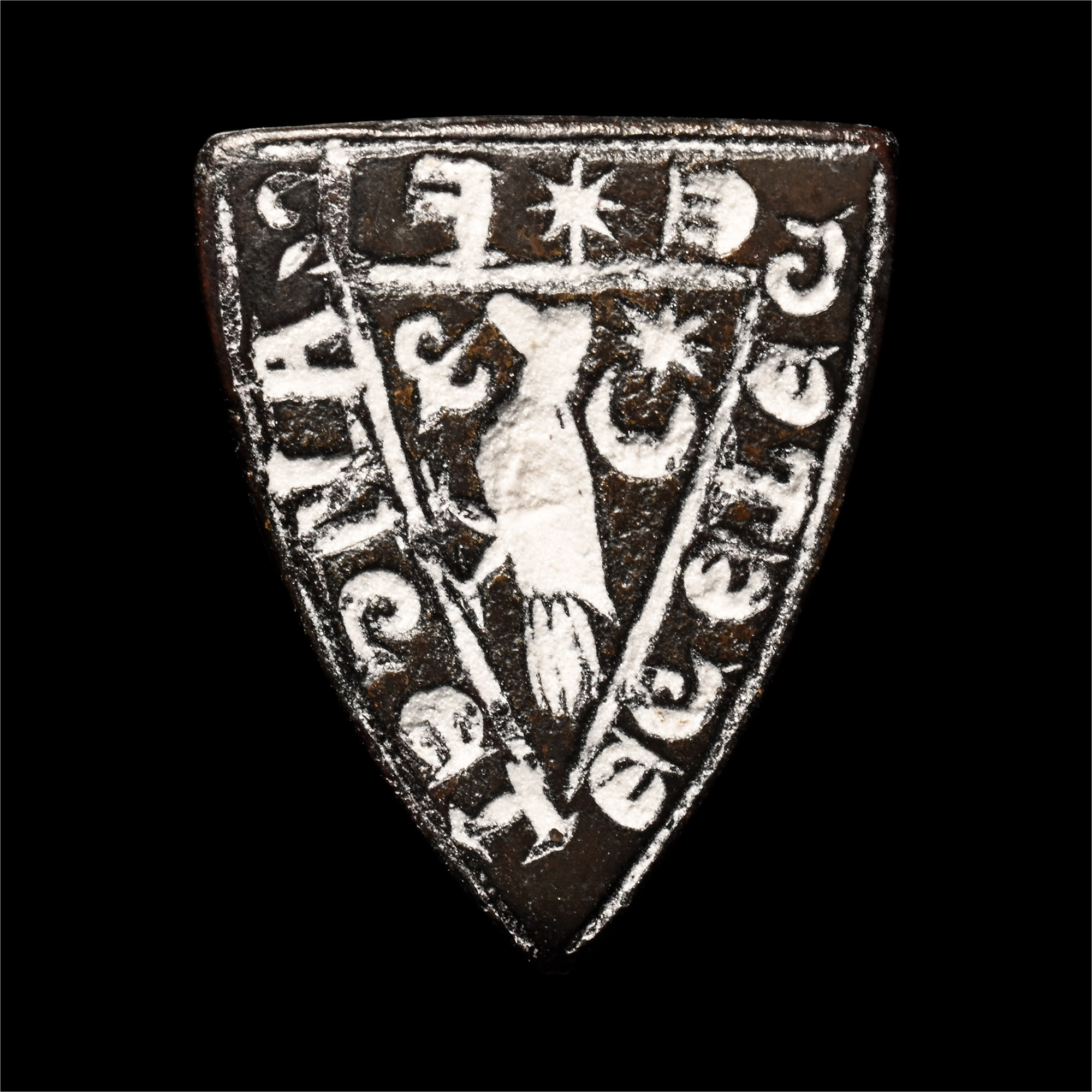 Medieval Bronze 'Break, Read, Conceal' Seal Matrix with Walking Bird