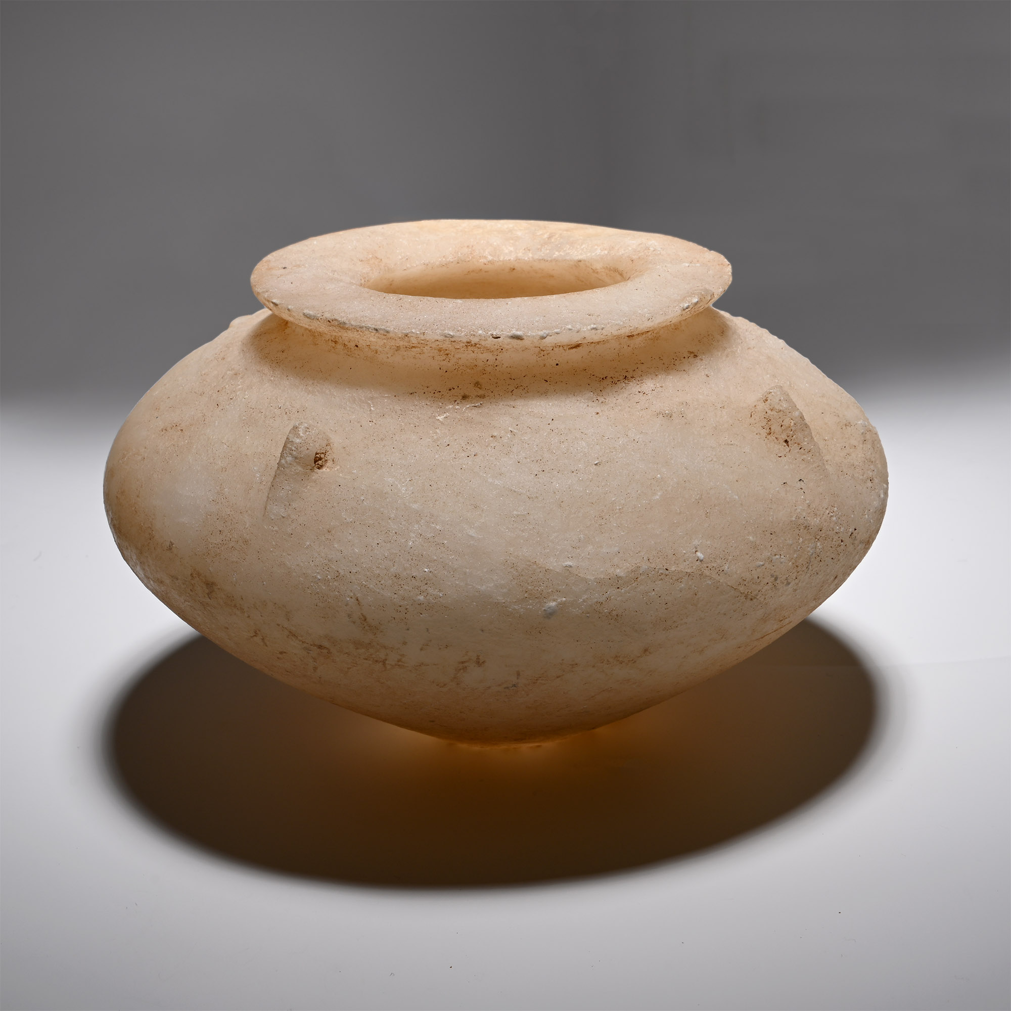 Large Mesopotamian Decorated Alabaster Bowl