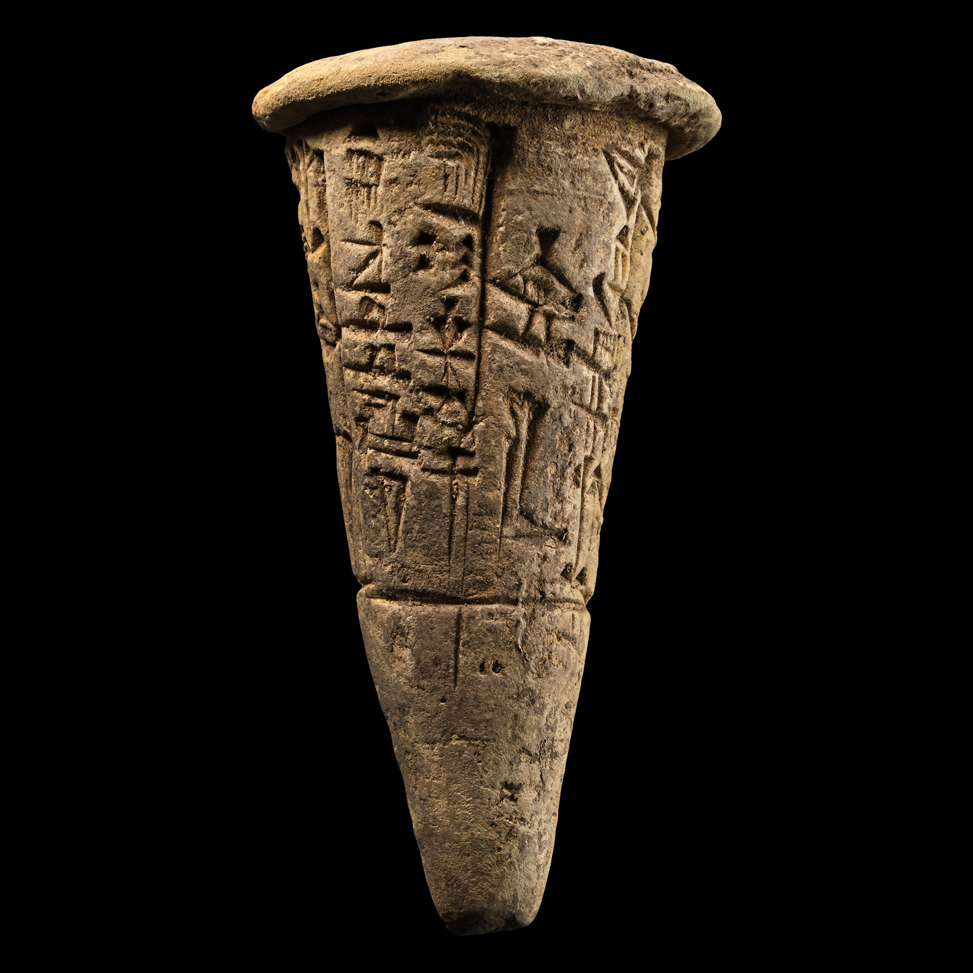 Sumerian Terracotta Foundation Cone From Lagash
