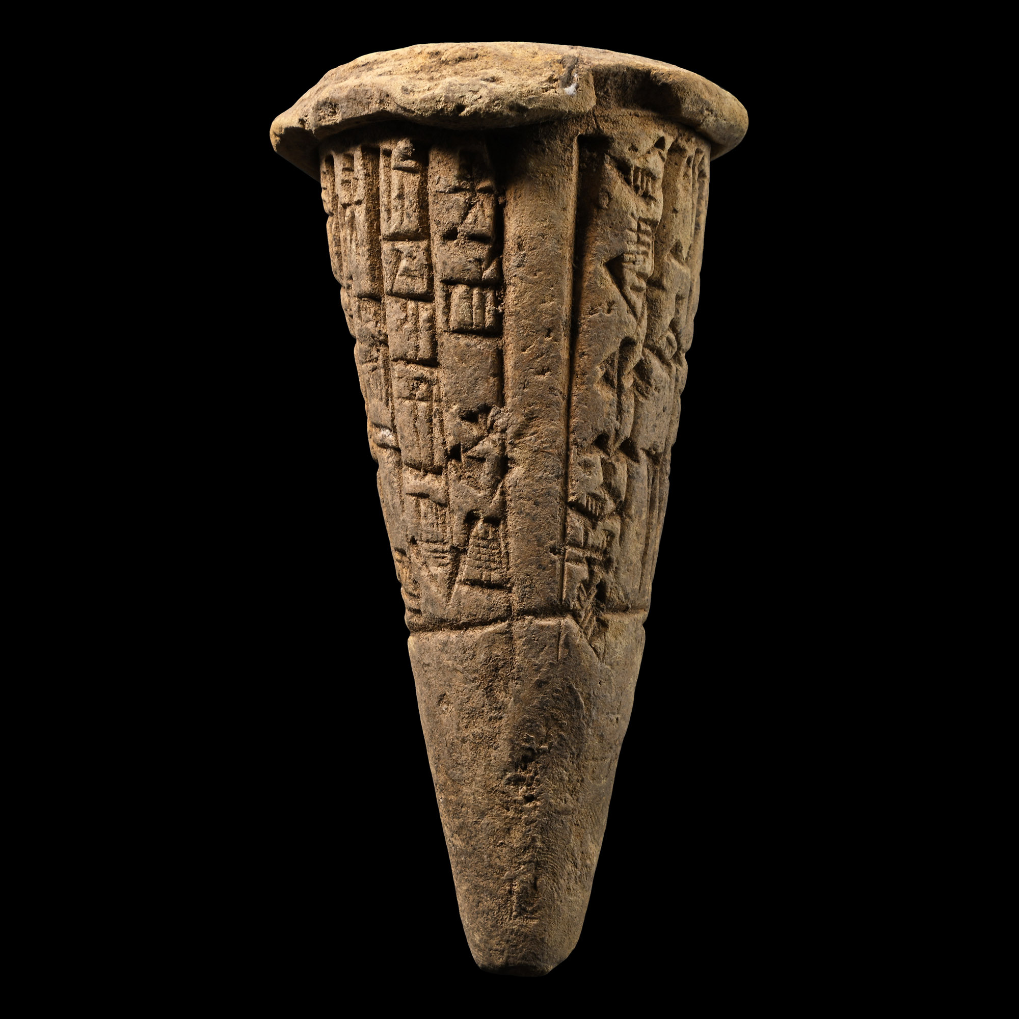 Sumerian Terracotta Foundation Cone From Lagash