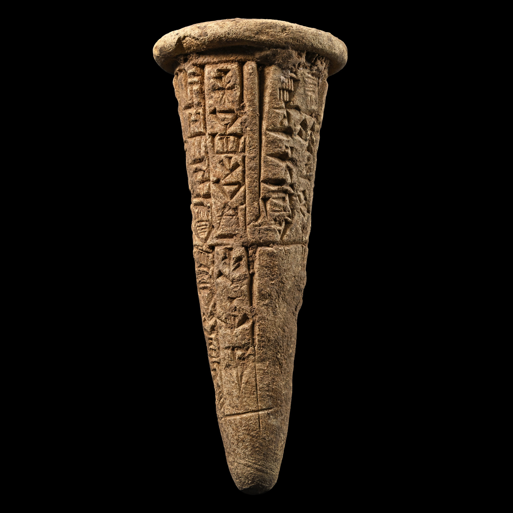 Sumerian Terracotta Foundation Cone From Lagash
