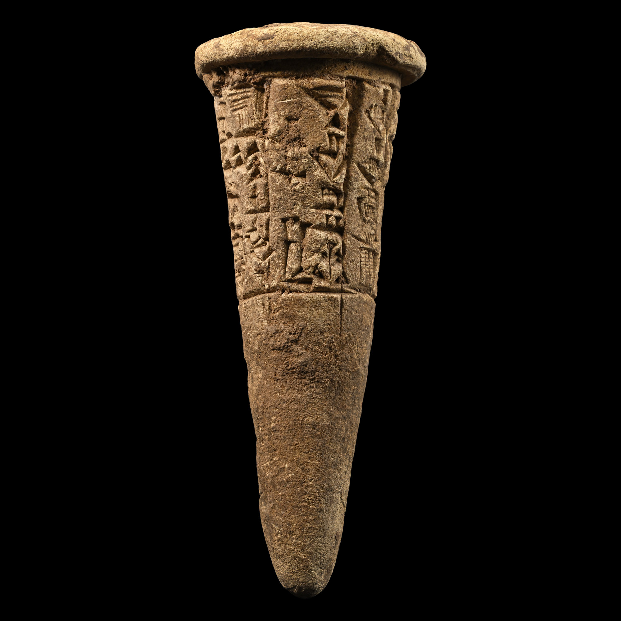 Sumerian Terracotta Foundation Cone From Lagash