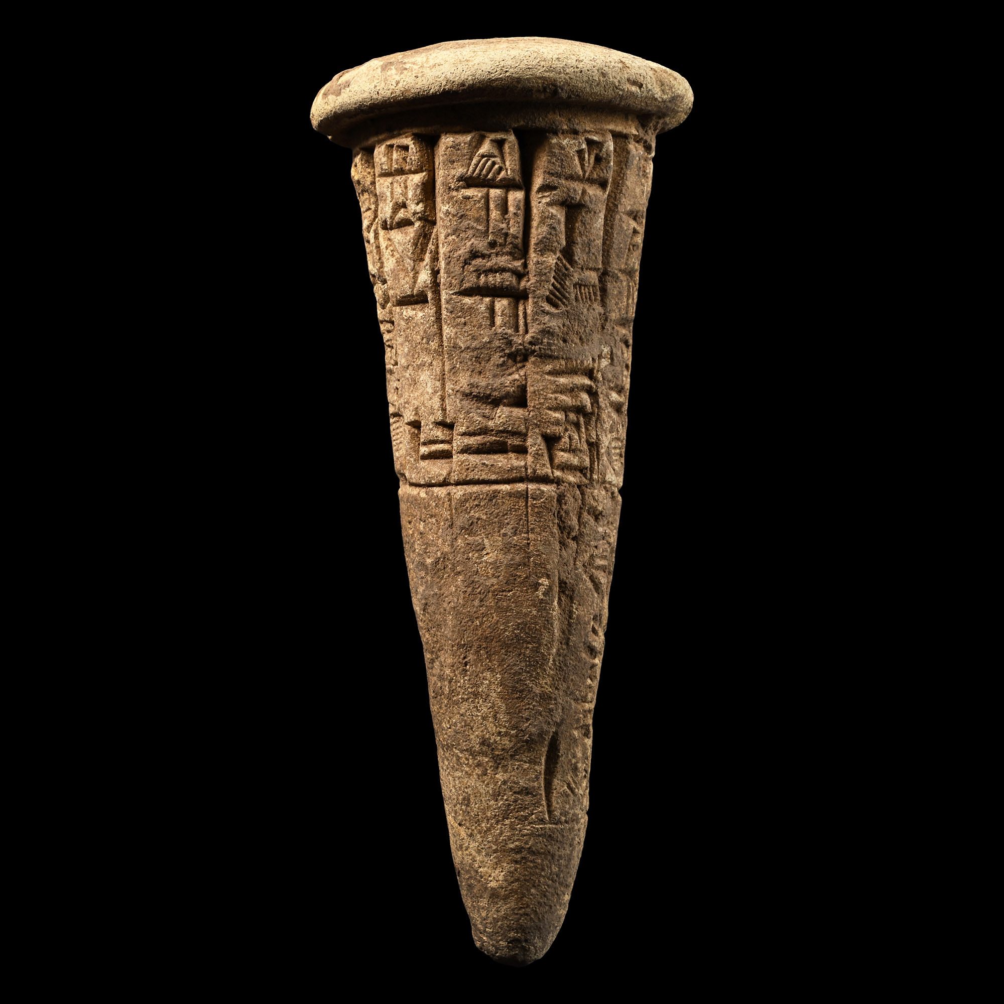 Sumerian Terracotta Foundation Cone From Lagash