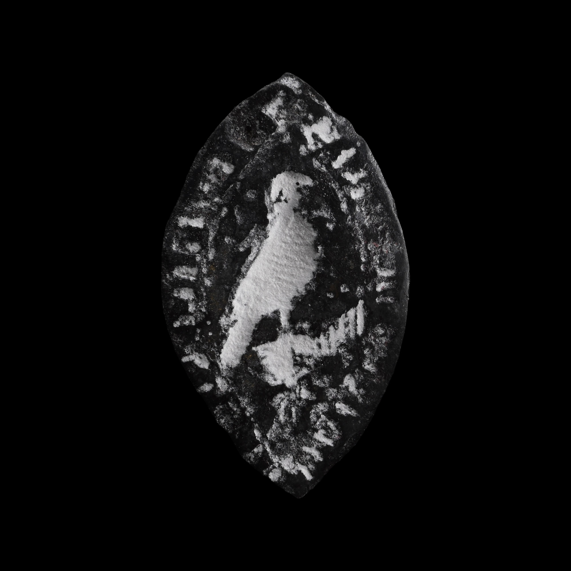 Medieval Bronze Seal Matrix with Bird
