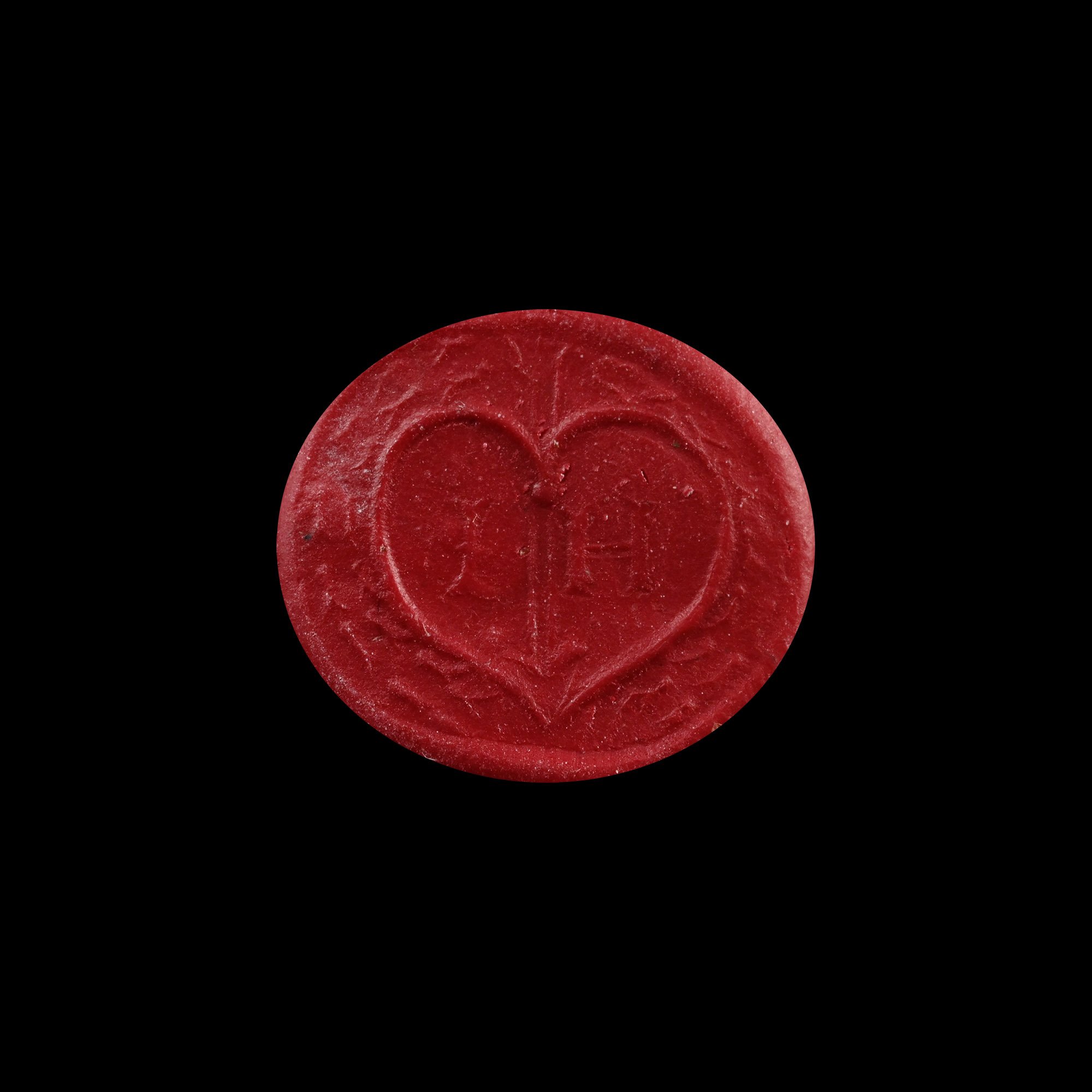 Post Medieval Bronze Seal Matrix and Pipe Tamper with Heart and H I