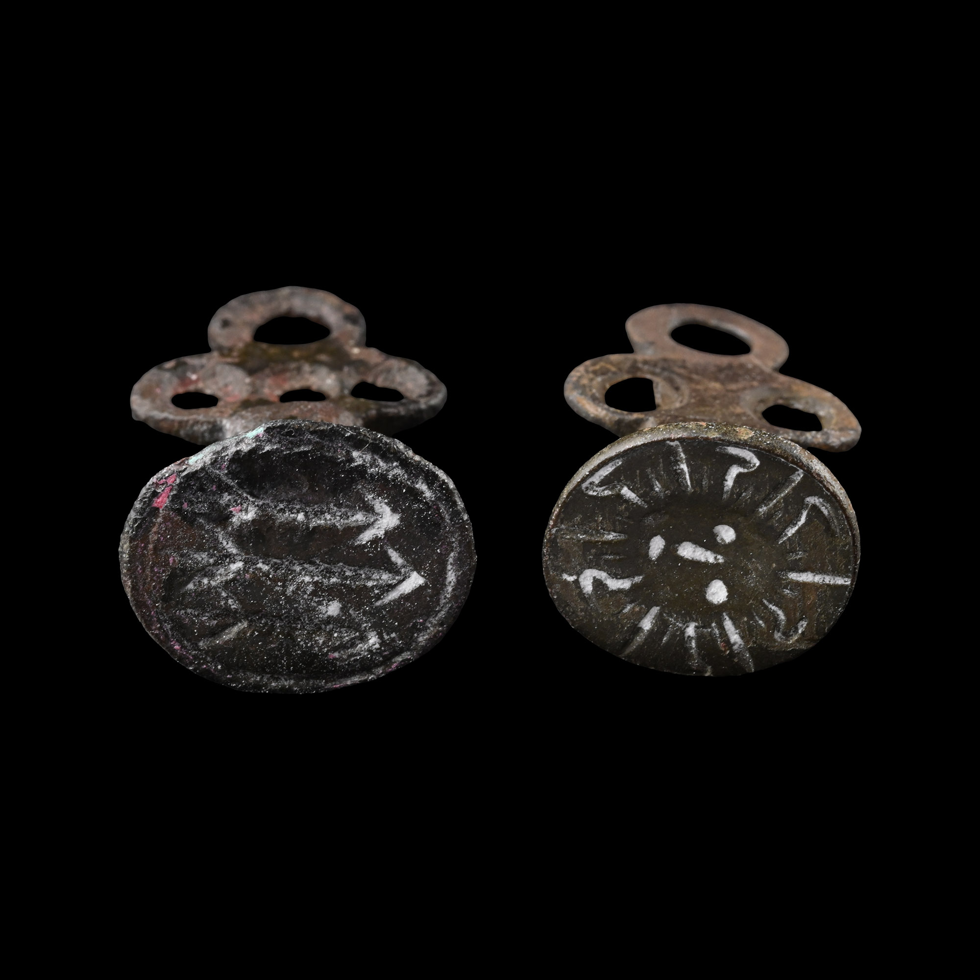 Post Medieval Bronze Seal Matrix Group