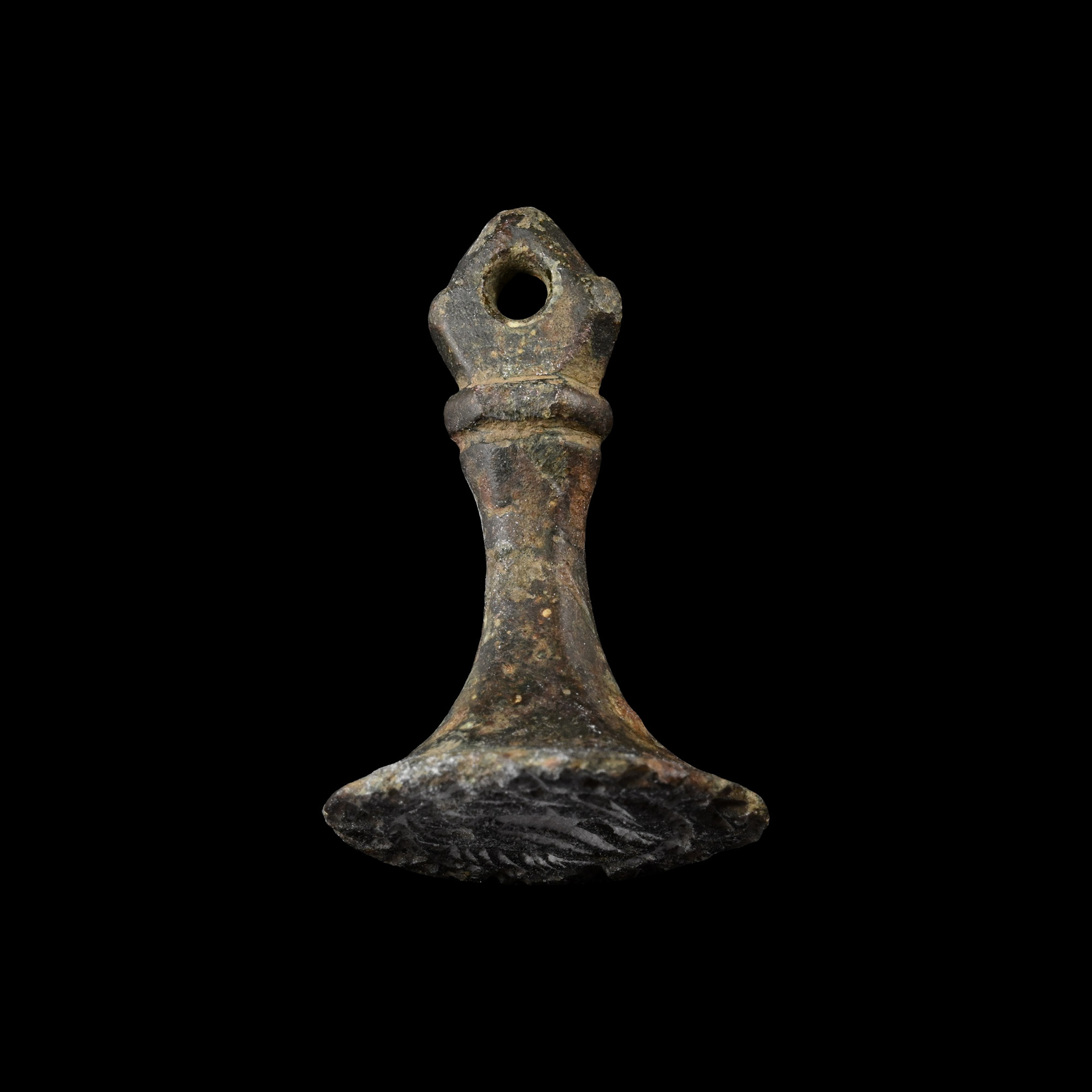 Medieval Bronze Seal Matrix with Bird