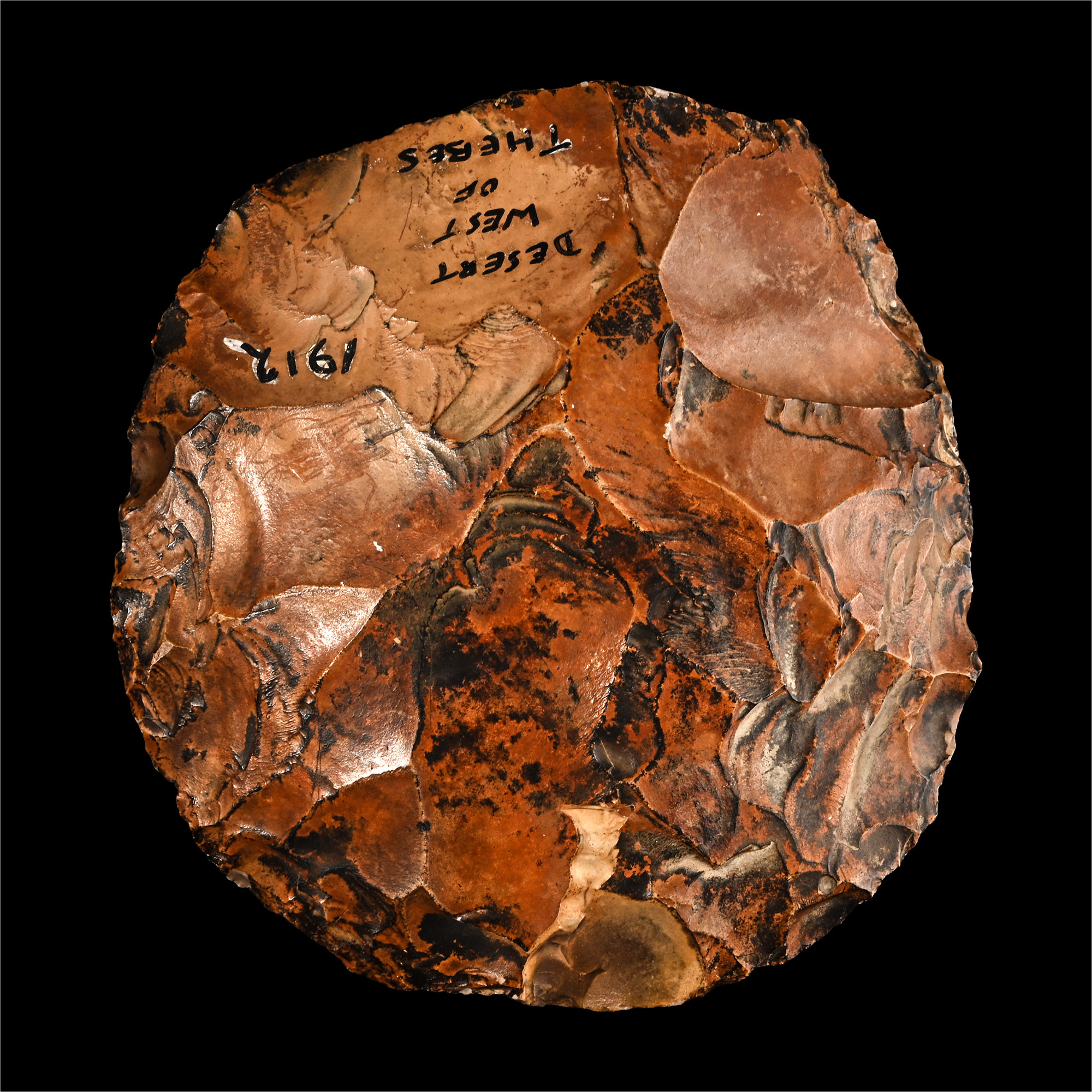 Egyptian Stone Age Knapped Ovate Hand Axe from Thebes