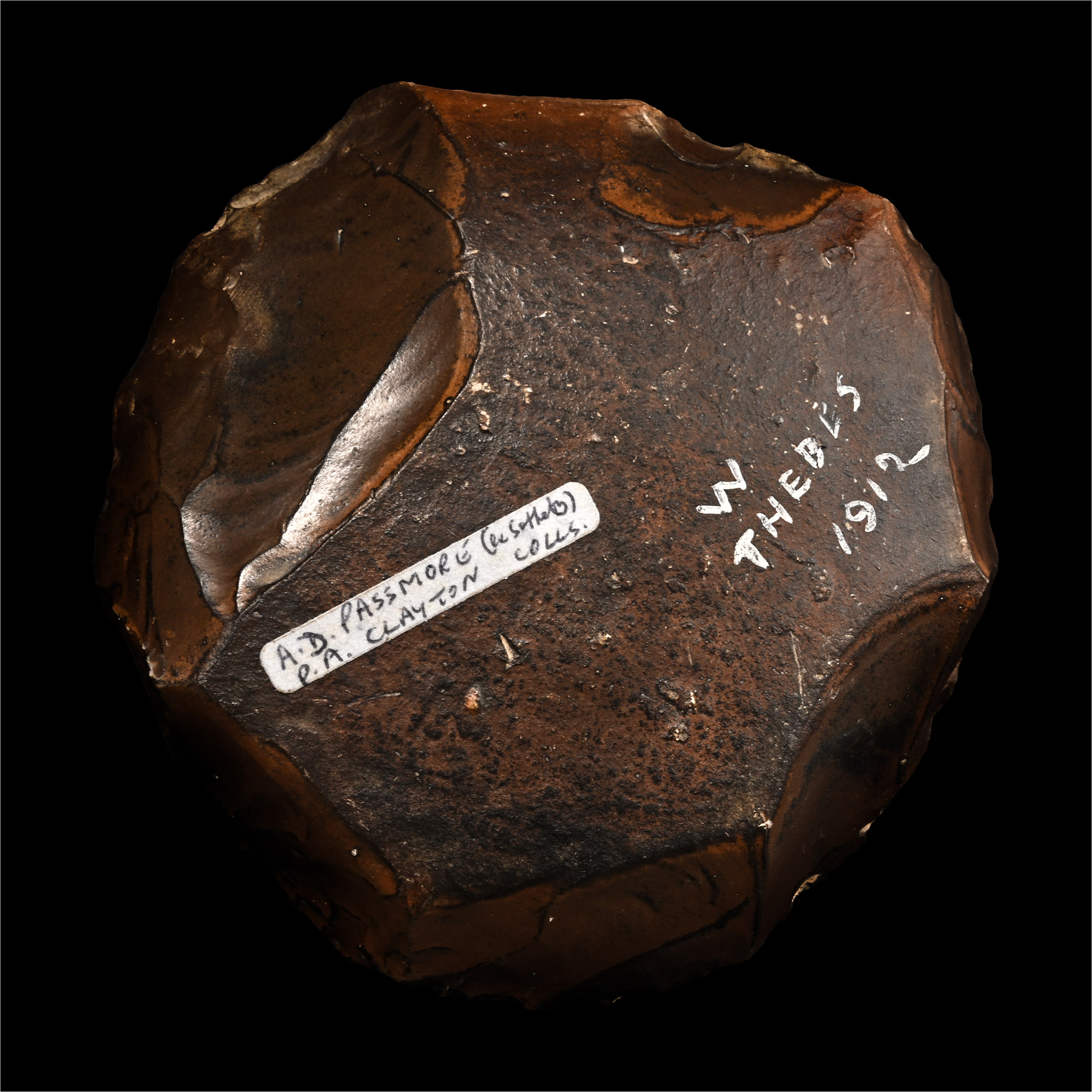 Egyptian Stone Age Knapped Ovate Hand Axe from Thebes