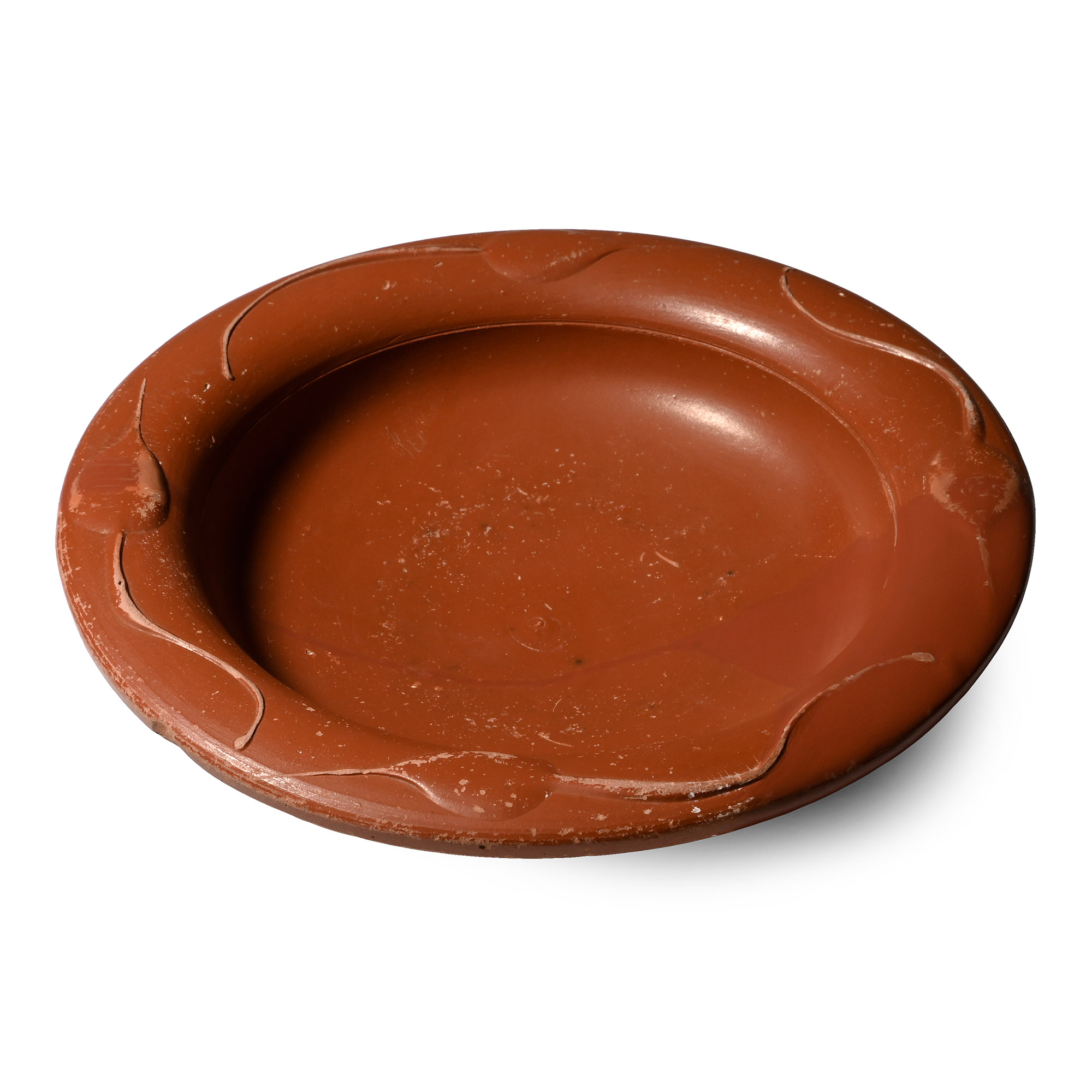 'The Reculver' Roman Samian Ware Dish with Trailing Leaf Motifs