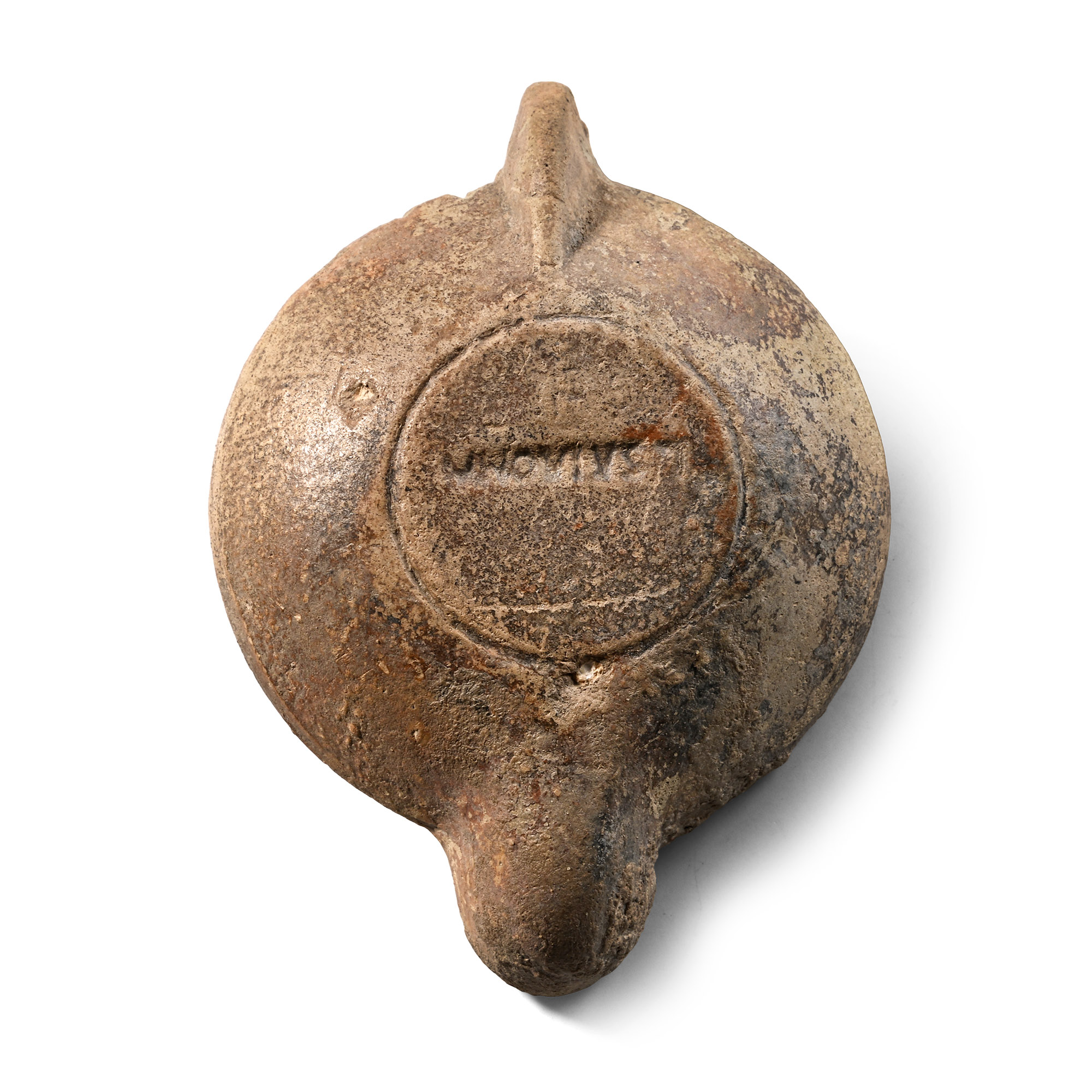 Roman Terracotta Oil Lamp with Harpocrates