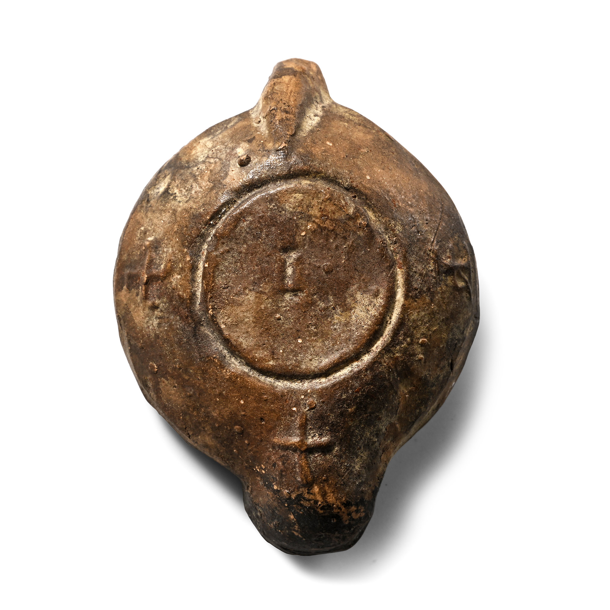 Miniature Roman Terracotta Oil Lamp with Jupiter