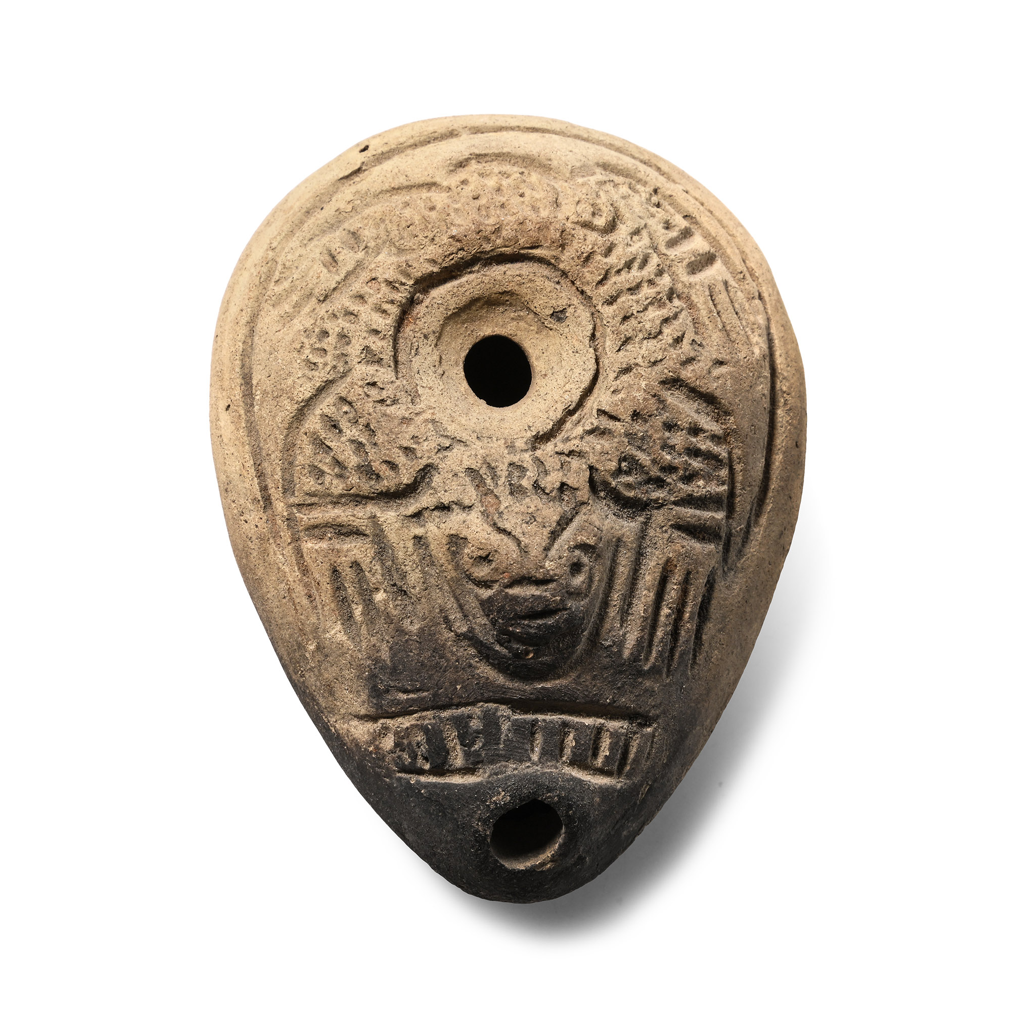 Romano-Egyptian Terracotta Frog Oil Lamp