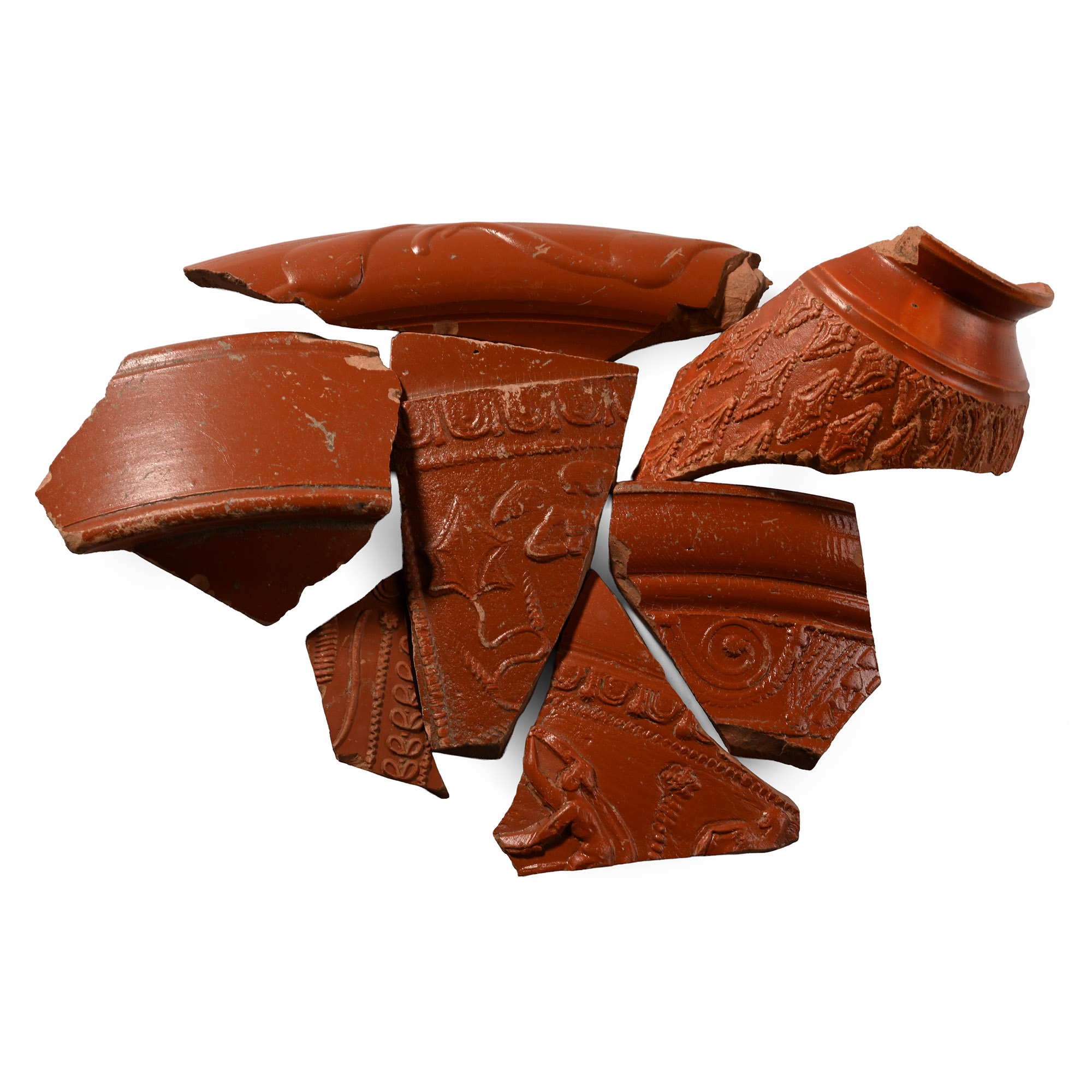 'Verulamium' Roman Redware Bowl Fragment Group