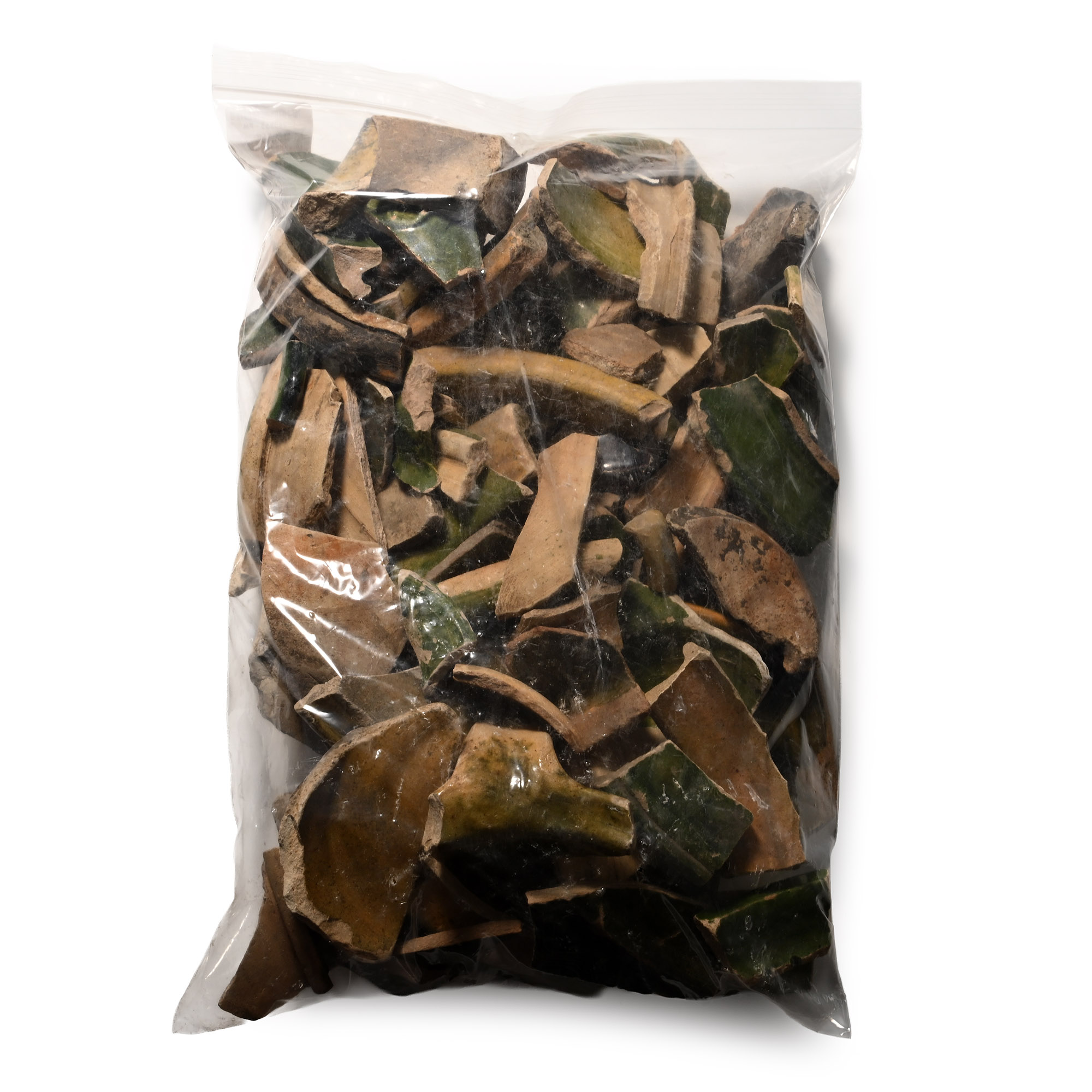 Post Medieval Green-Glazed Pottery Sherd Collection