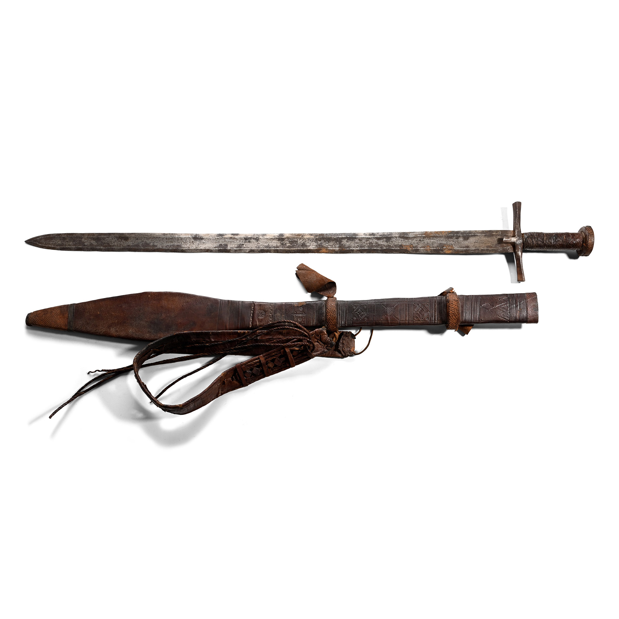 Sudanese Kaskara Sword with Scabbard