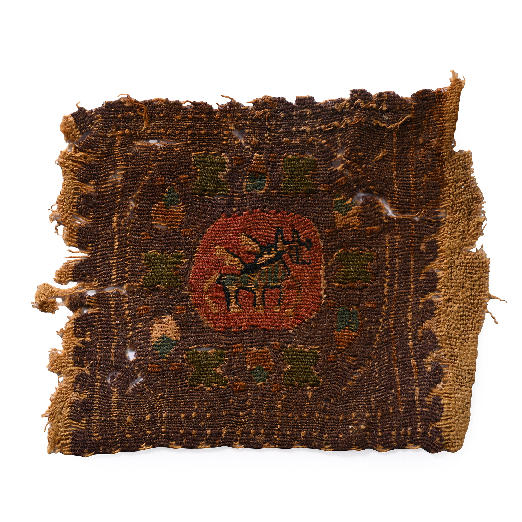 Egyptian Coptic Textile Fragment of a Tunic Tablion with Pegasus