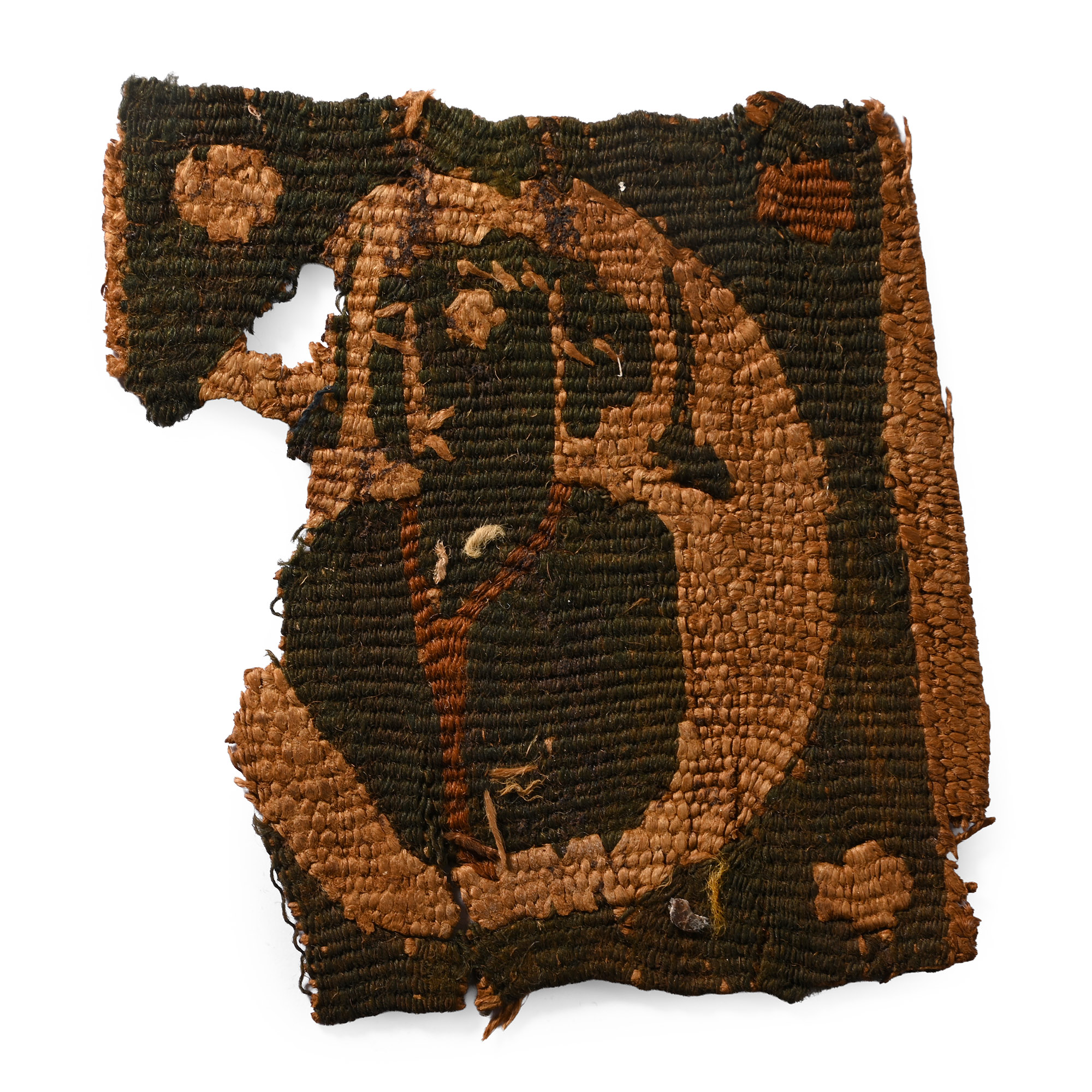 Egyptian Coptic Tunic Textile Fragment with Bust of a Man