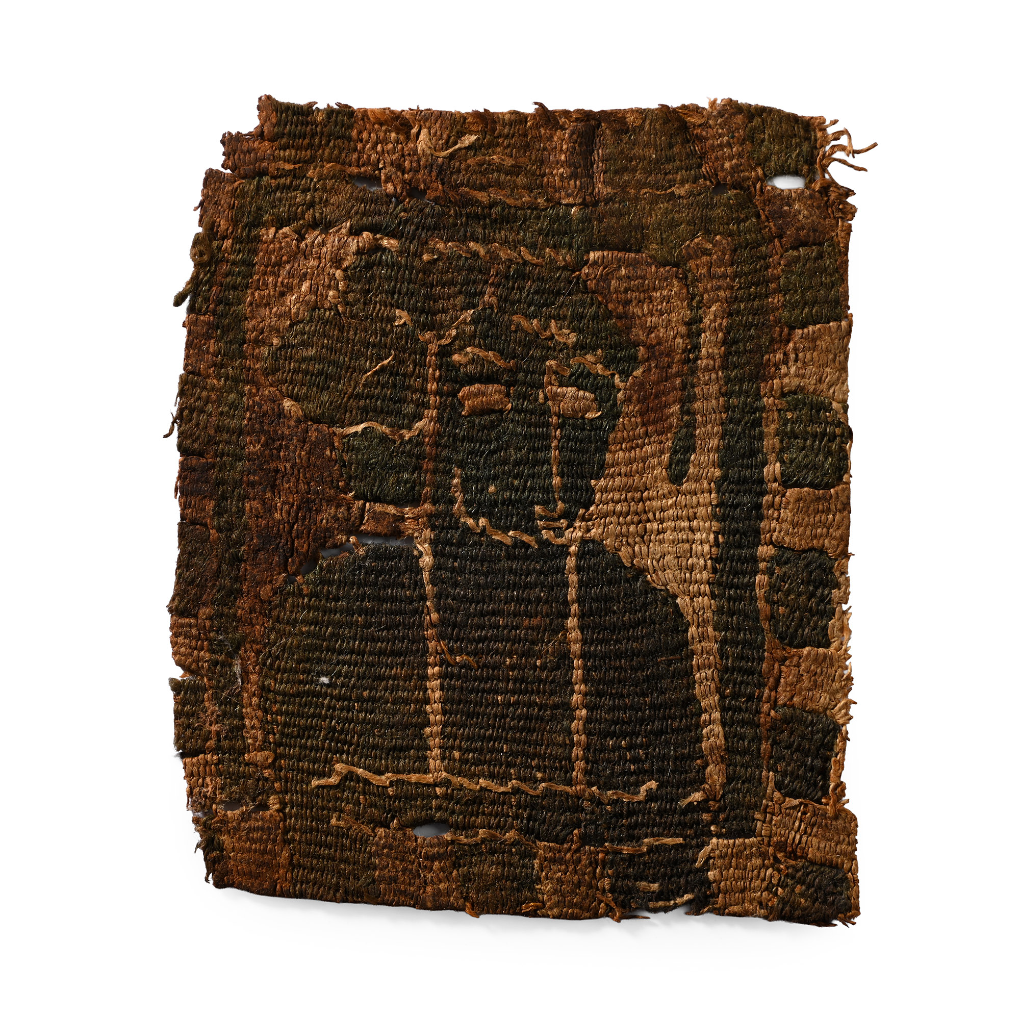 Egyptian Coptic Textile Fragment of a Tablion from a Tunic with Facing Bust