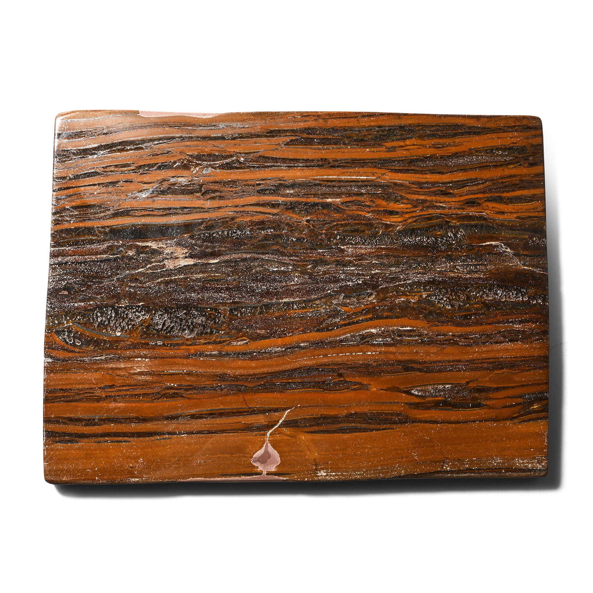 Tiger Iron Mineral Rock Display Slice