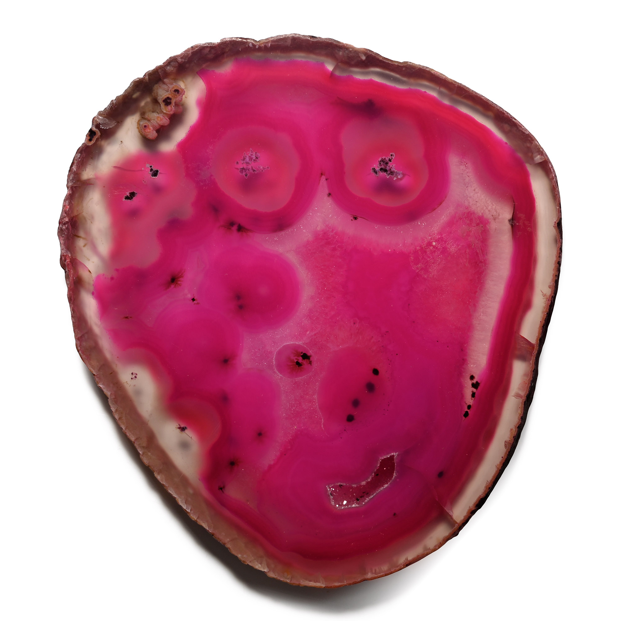 Pink 'Pirate with Parrot on Shoulder' Agate Slice