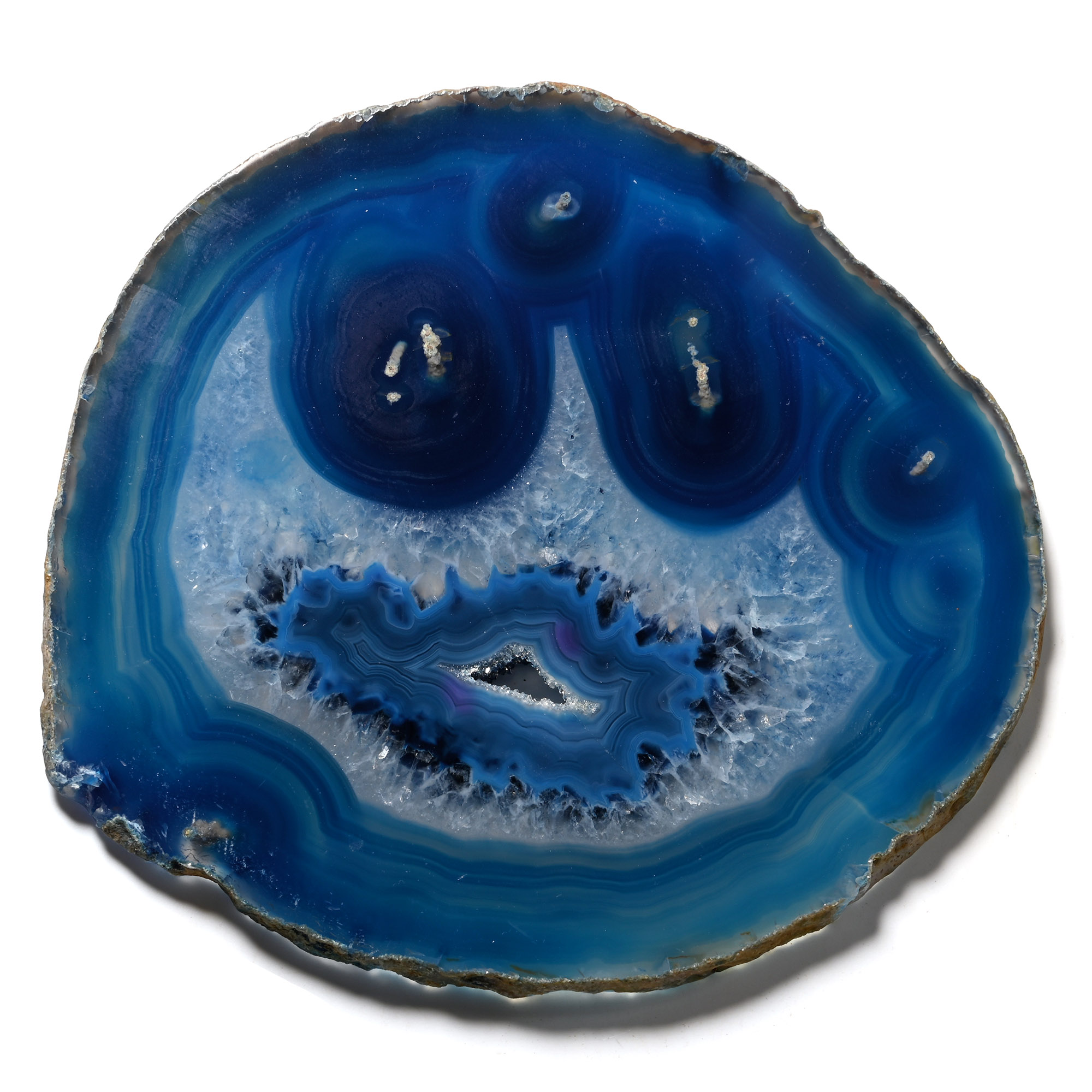Blue 'Cookie Monster' Agate Slice