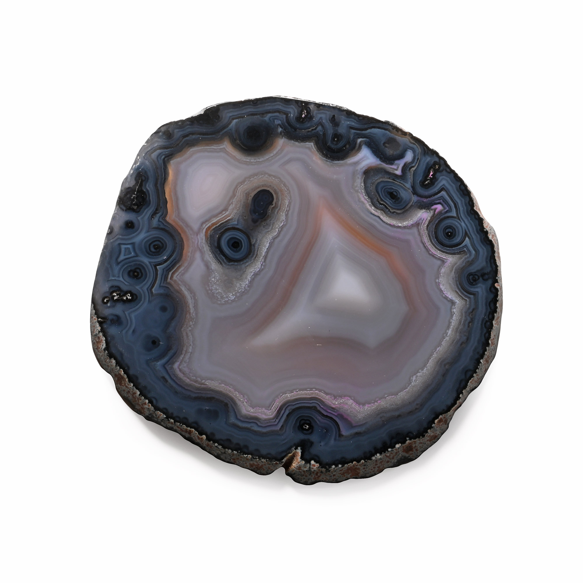 Smokey Blue 'Ghostbusters Slimer' Agate Slice