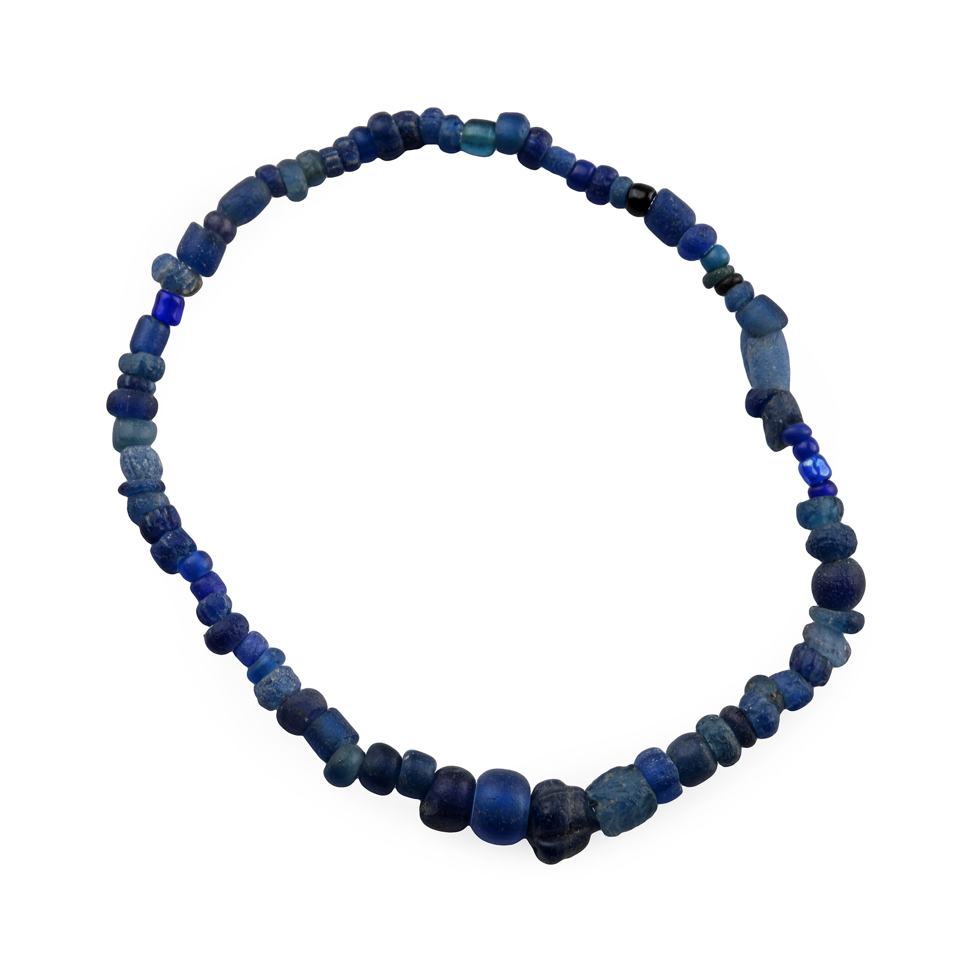 Roman Dark Blue Glass Bead Bracelet