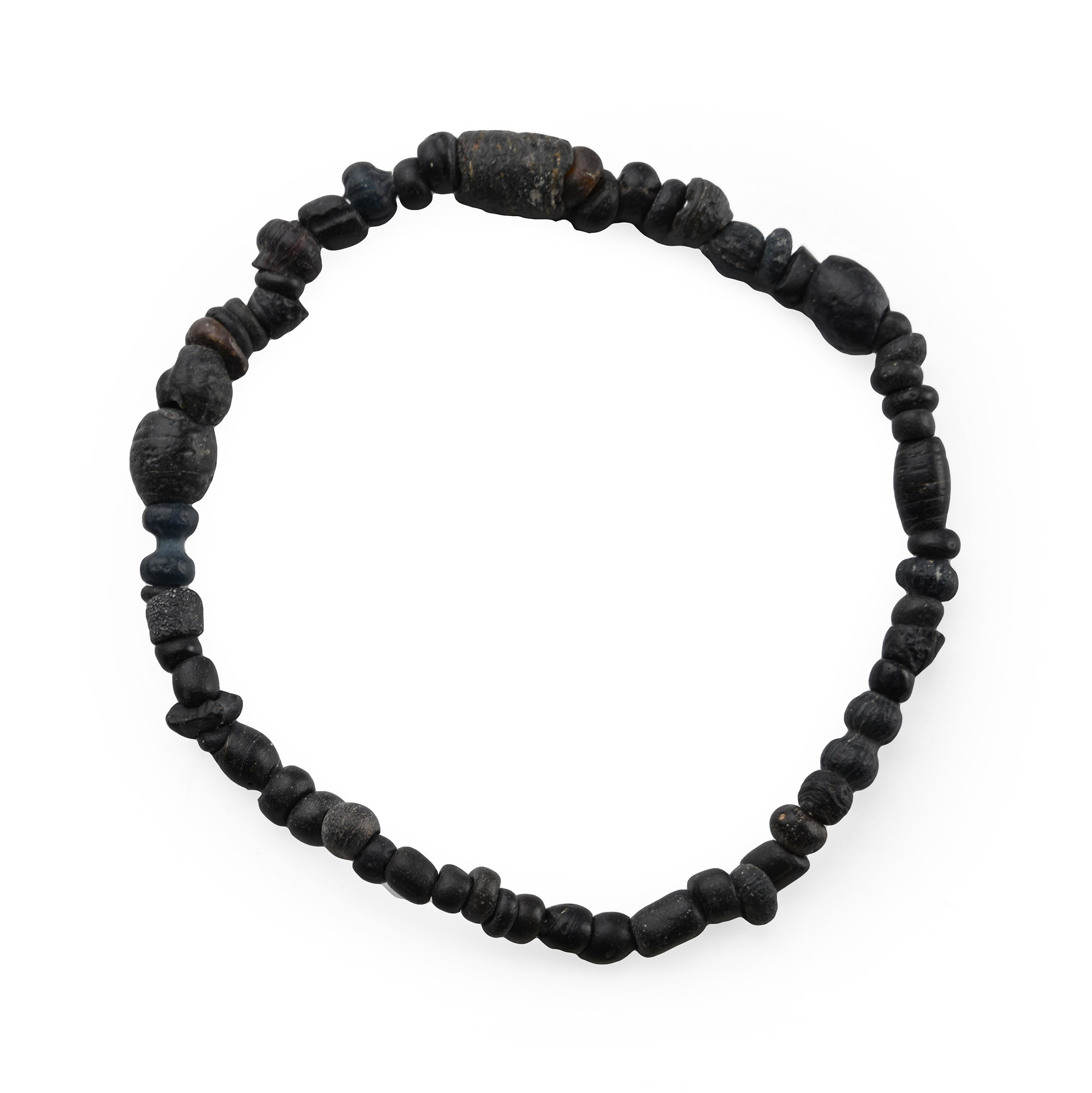 Roman Black Glass Bead Bracelet