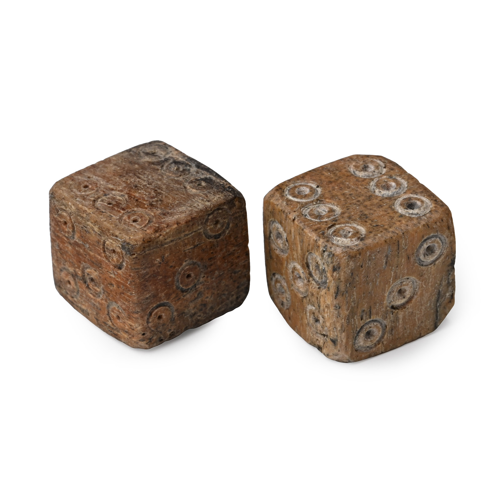 Roman Bone Gaming Dice Pair