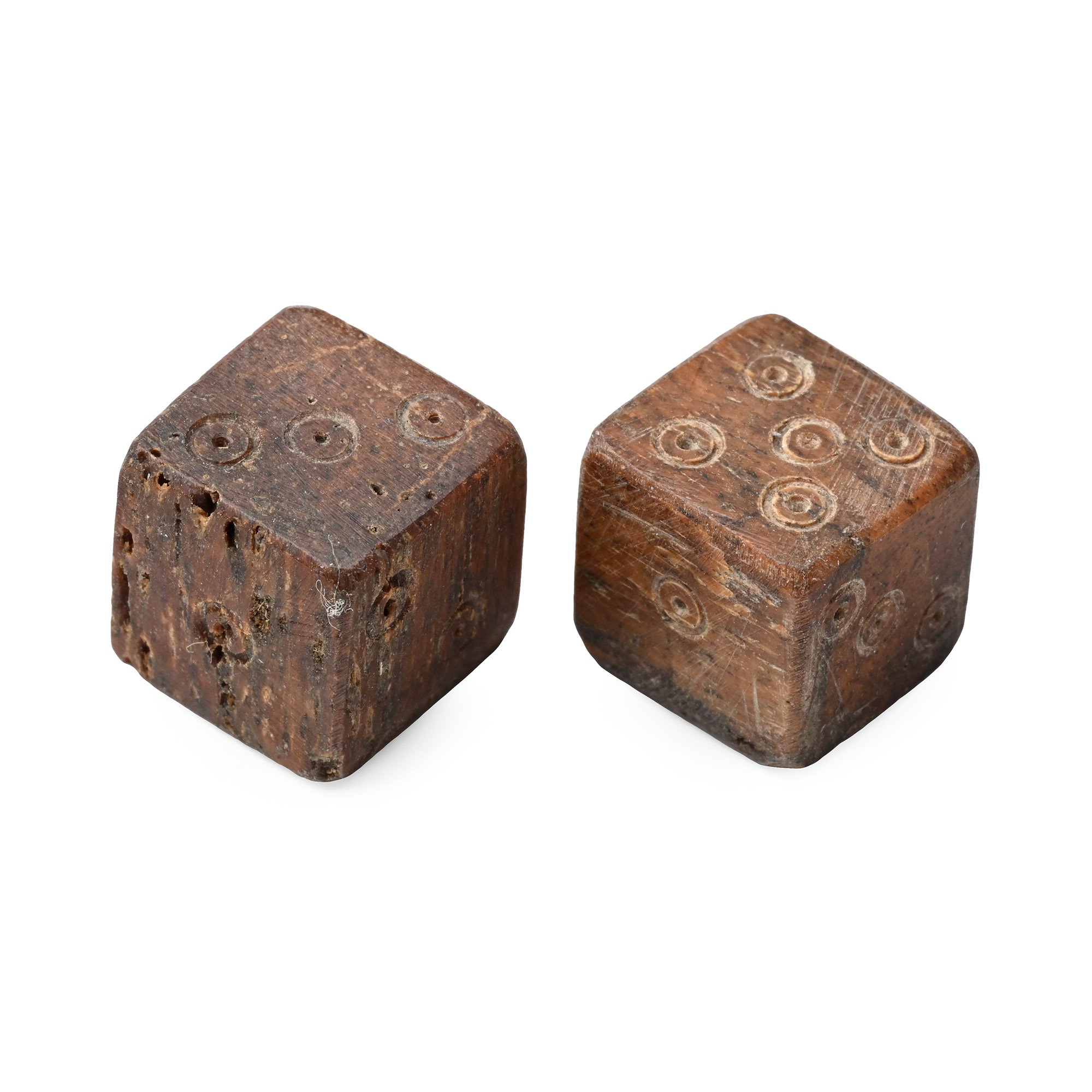 Roman Bone Gaming Dice Pair